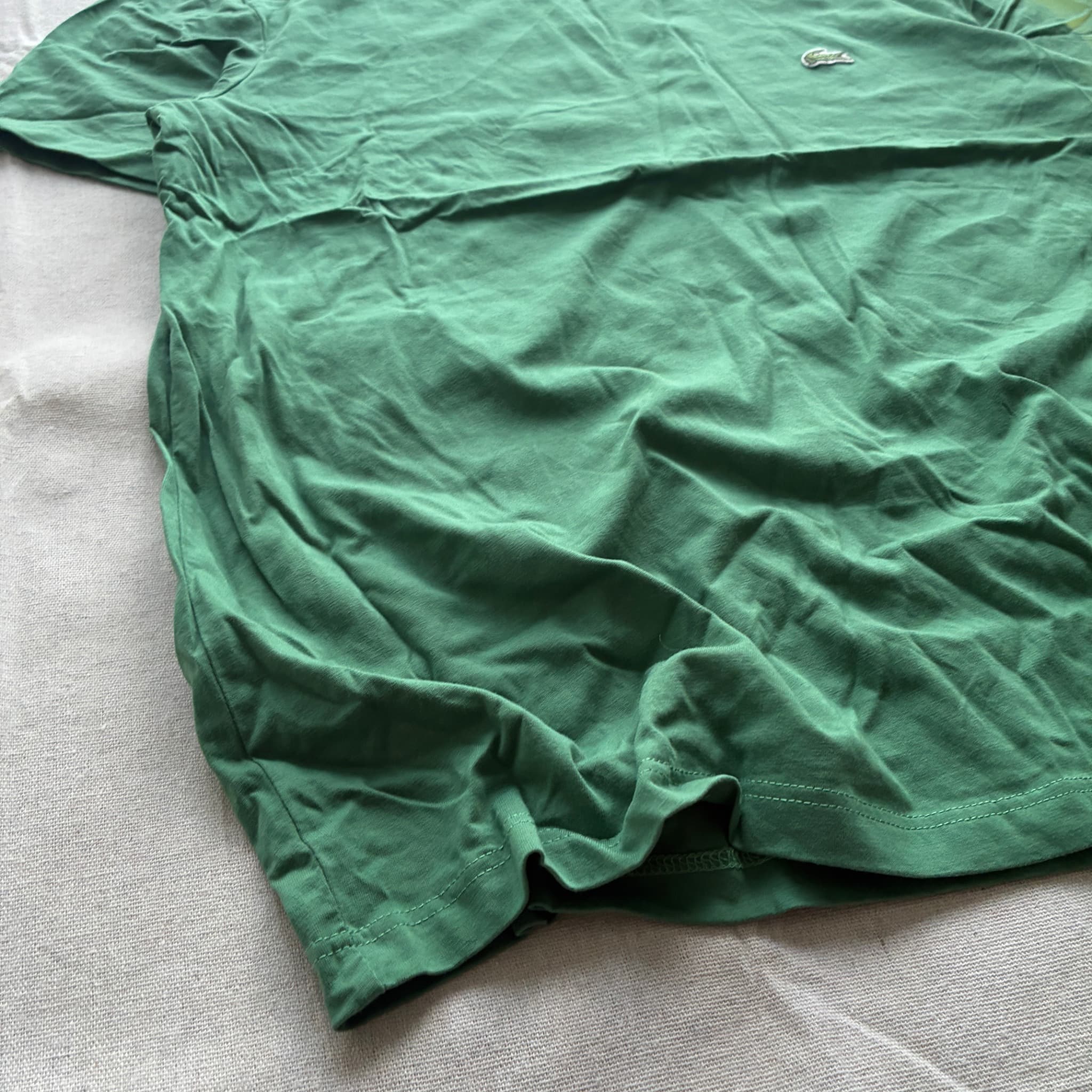 Lacoste Men's Crew Neck T-Shirt Green Regular Fit Size L — photo 2 of 6