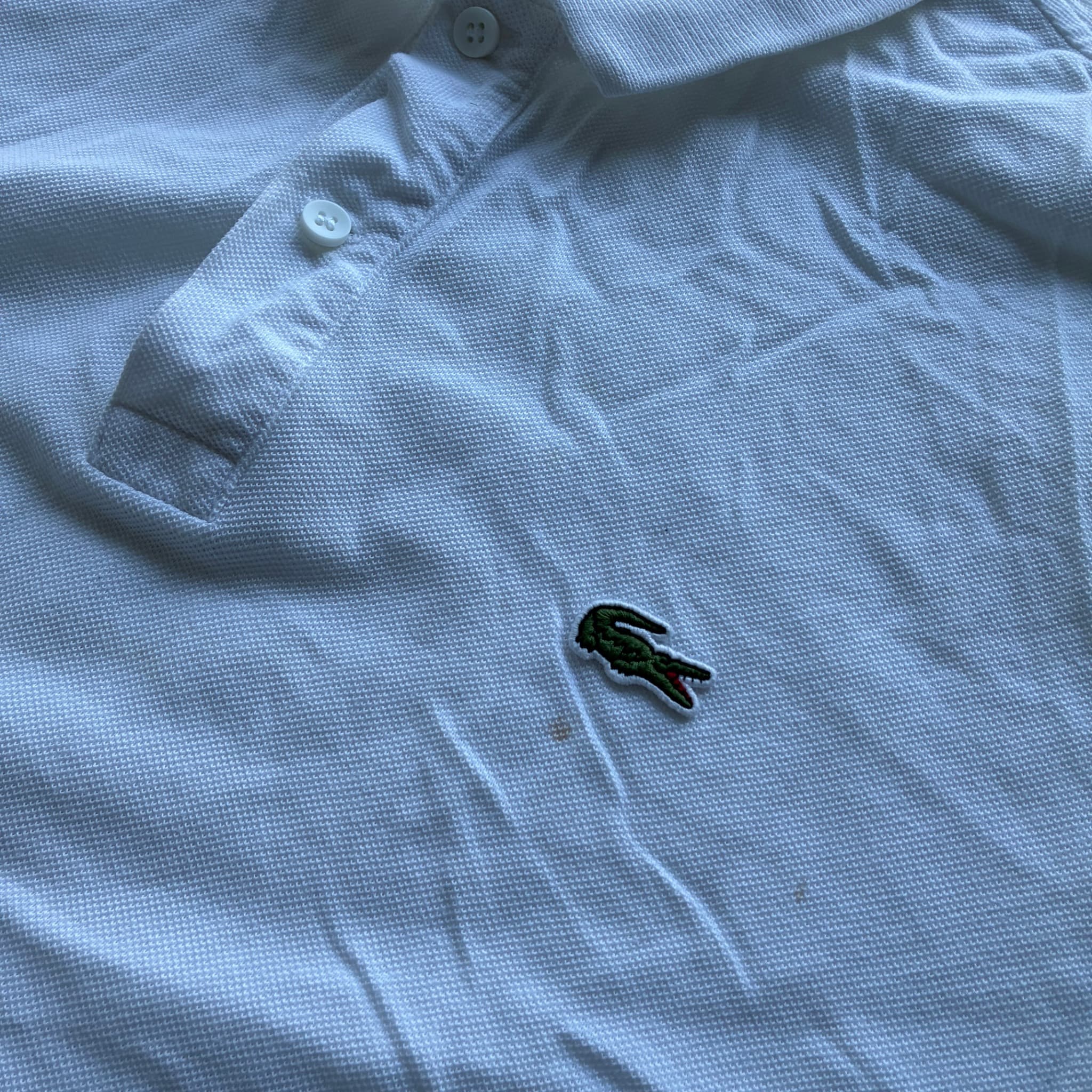 Lacoste Men's Relaxed Fit White Polo Shirt Size 6 — photo 3 of 6