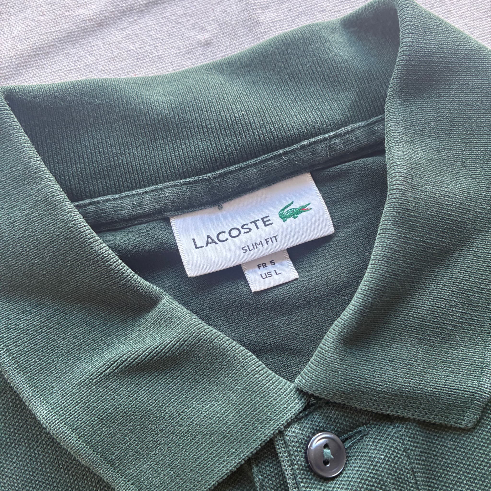 Lacoste Men's Slim Fit Polo Shirt Dark Green L — photo 3 of 6