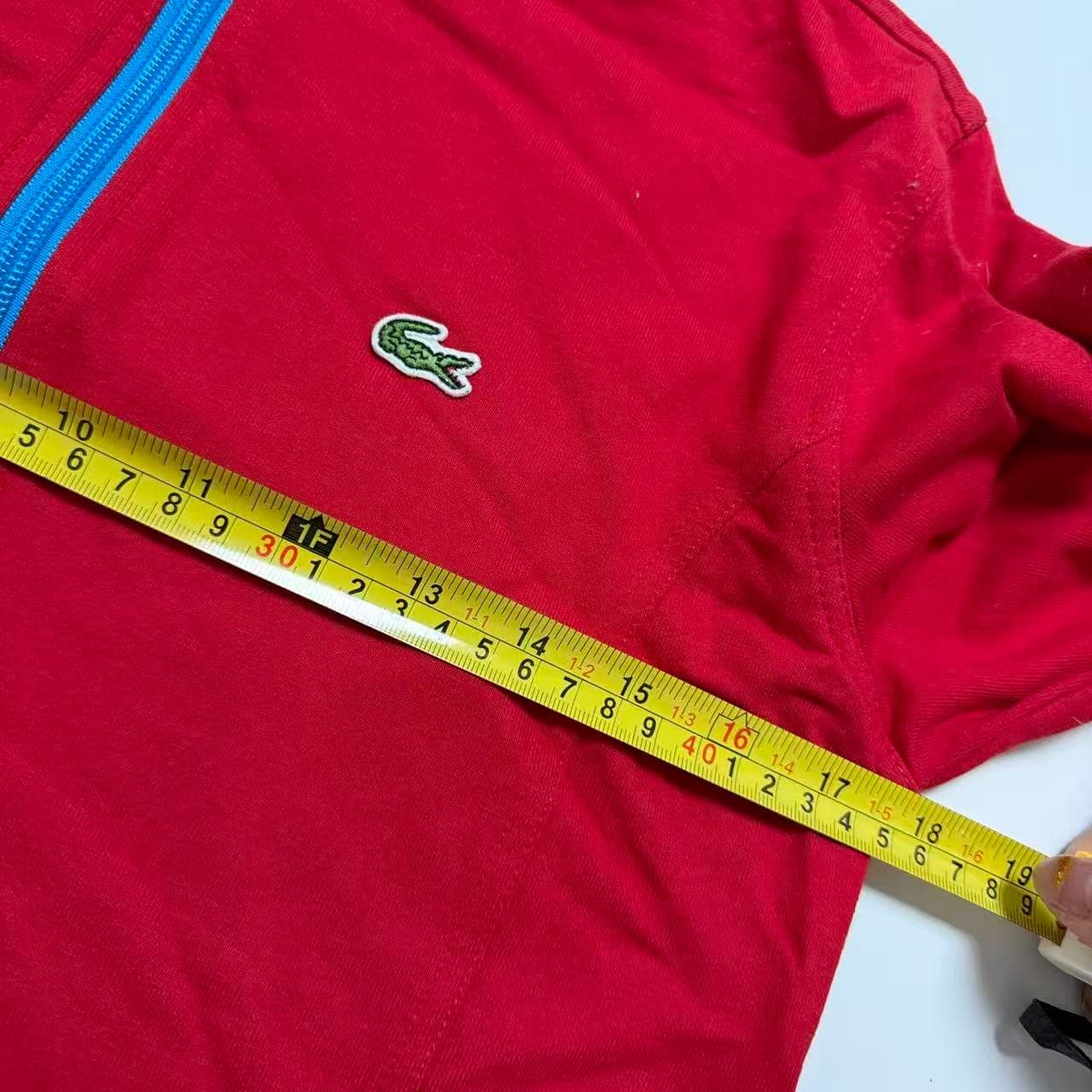 Lacoste Red Full-Zip Track Jacket With Blue Trim — photo 4 of 7