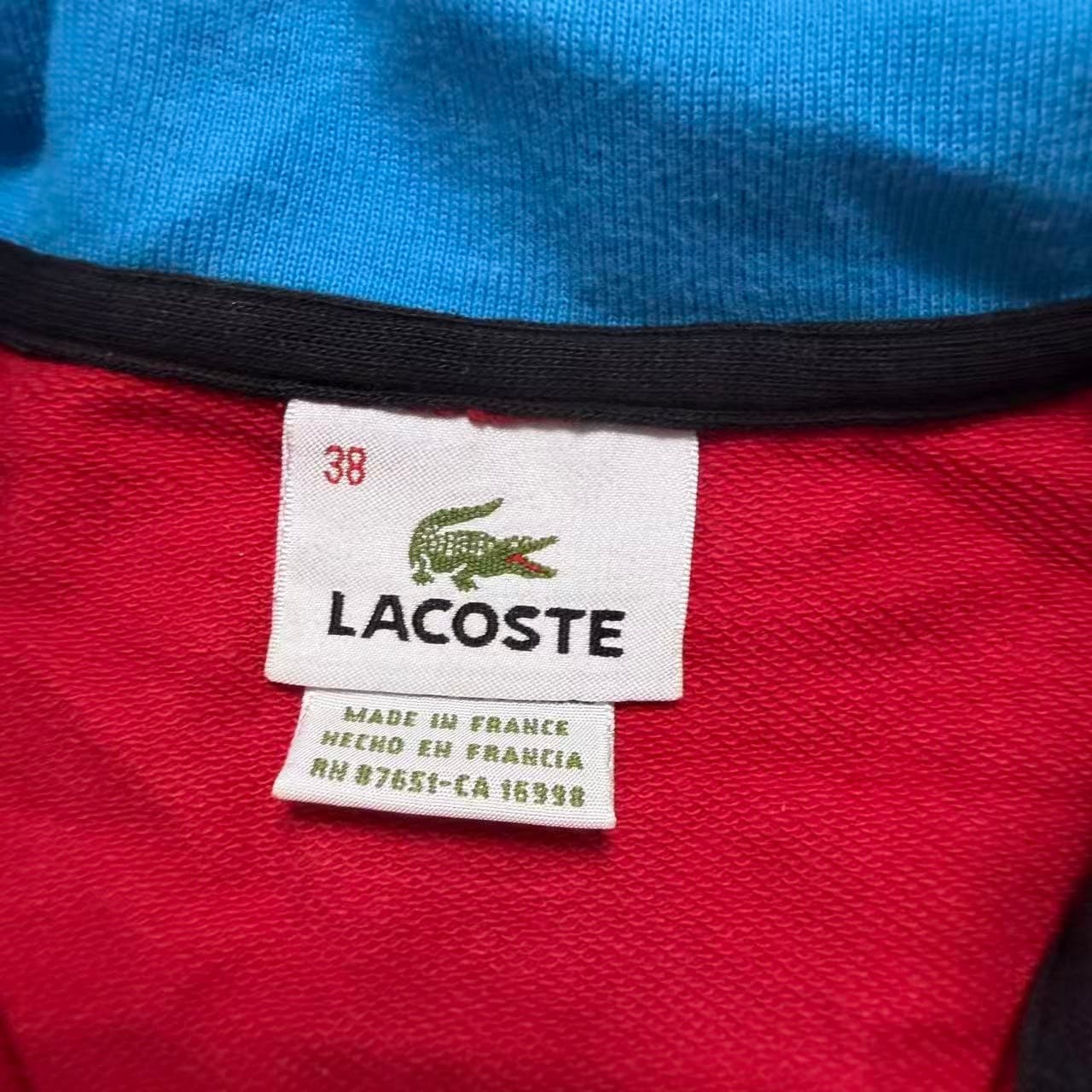Lacoste Red Full-Zip Track Jacket With Blue Trim — photo 6 of 7