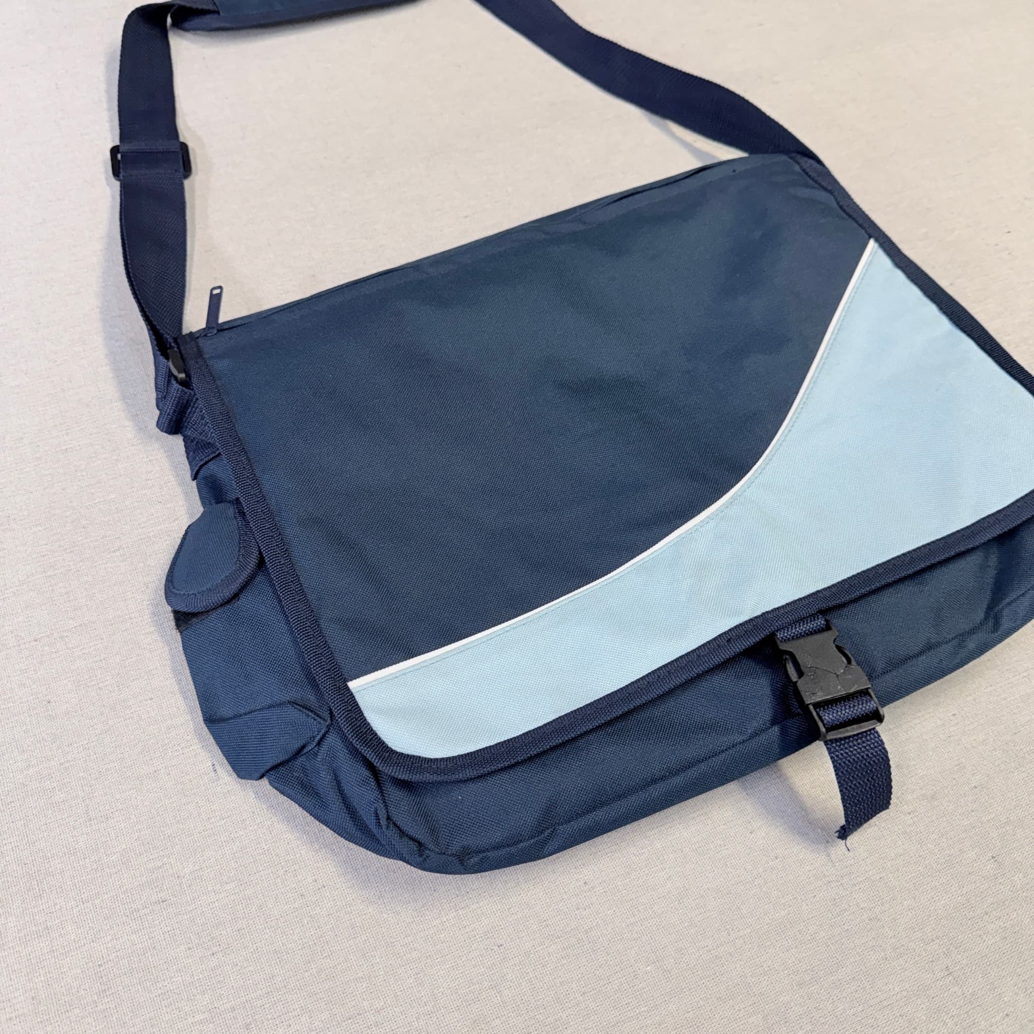 Legend Messenger Bag Navy Blue With Light Blue Accent Shoulder Bag — photo 2 of 8