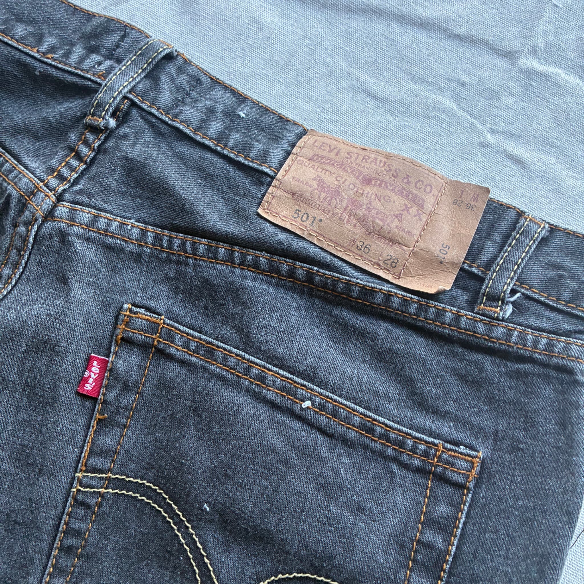 Levi's 501 Acid Wash Denim Shorts Baggy Vintage 2000s Release Size 36 — photo 5 of 6