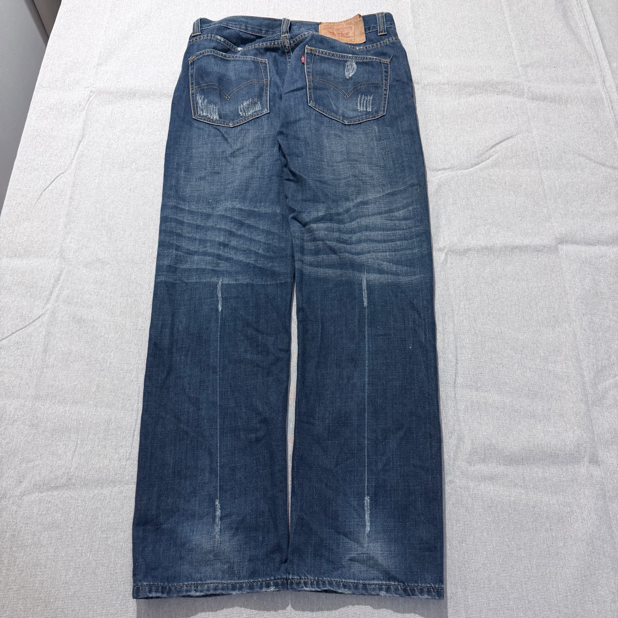 Levi's 501 Distressed Blue Denim Jeans Men's Size W34 L34 — photo 2 of 8