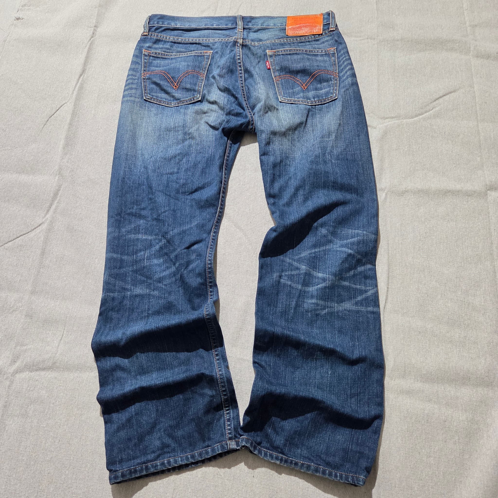 Levi's 523 Distressed Blue Denim Jeans Men's 34x34 — photo 5 of 8