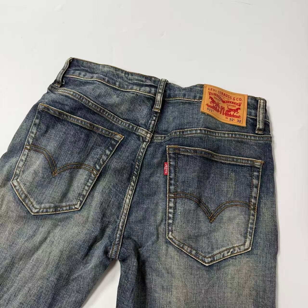 Levi's Men's Blue Distressed Denim Jeans W32 L32 — photo 10 of 11