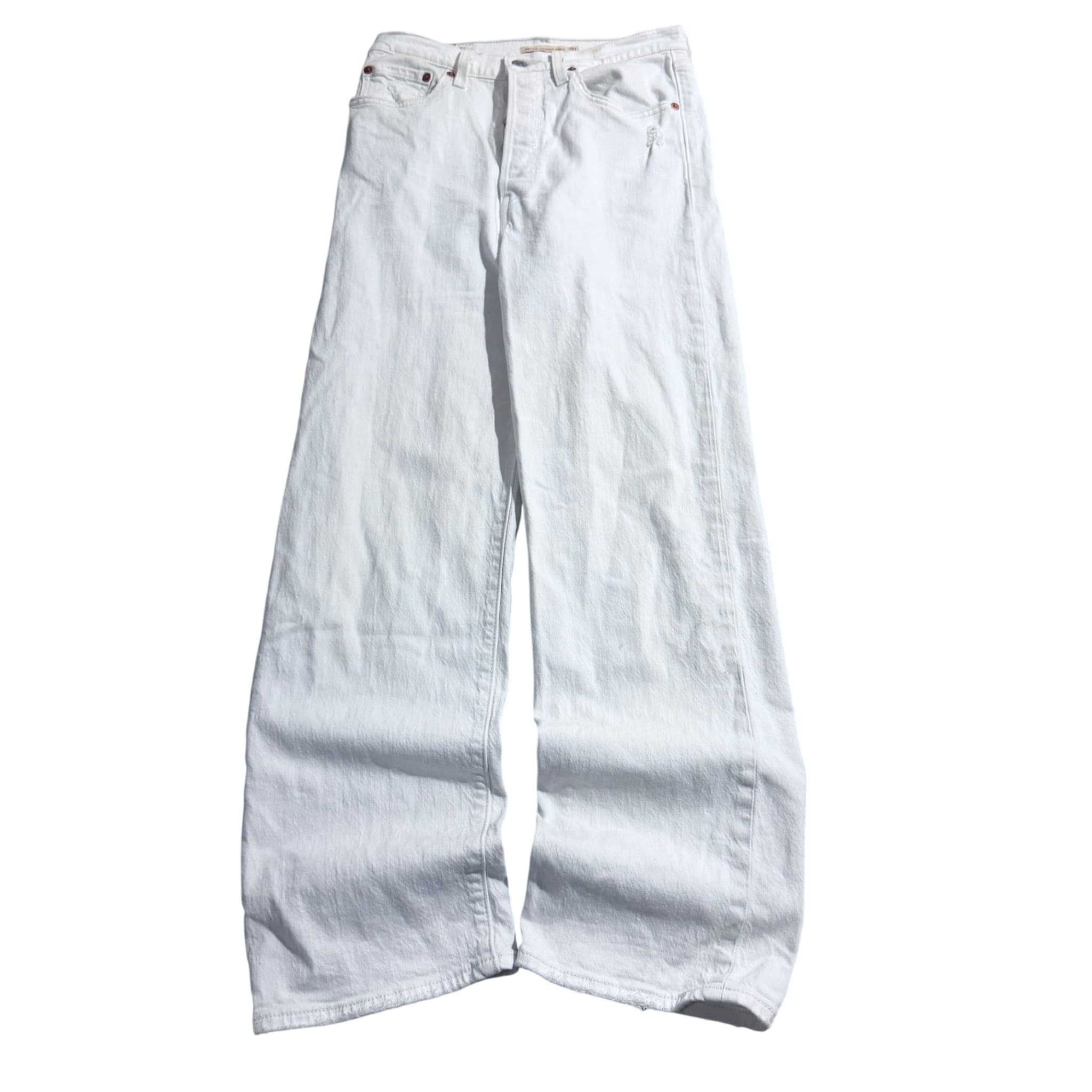 Levi's Ribcage Straight Ankle Jeans White Size 27 — photo 1 of 7