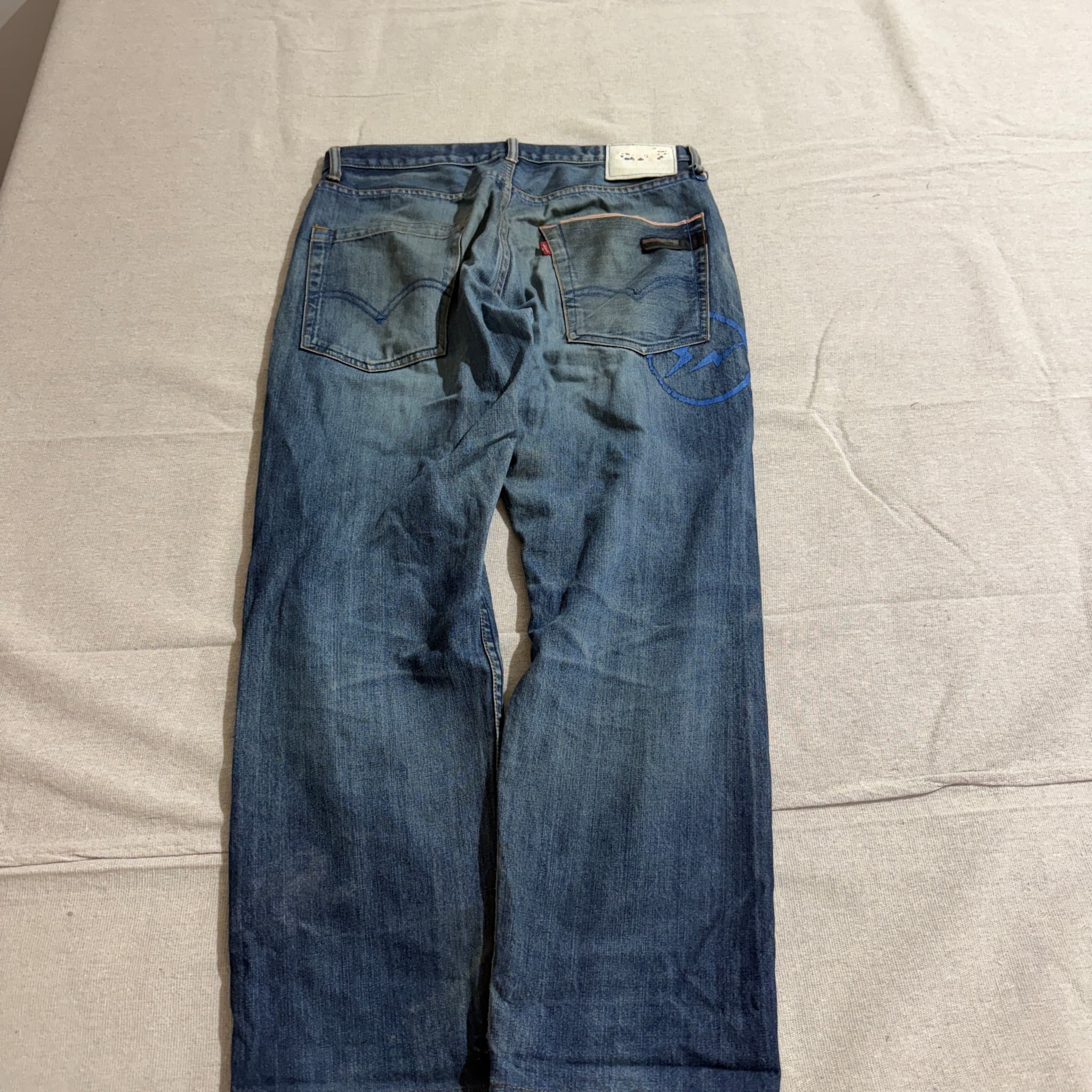 Levi's x Levi's Ferrom Blue Denim Jeans With Side Zip — photo 6 of 7