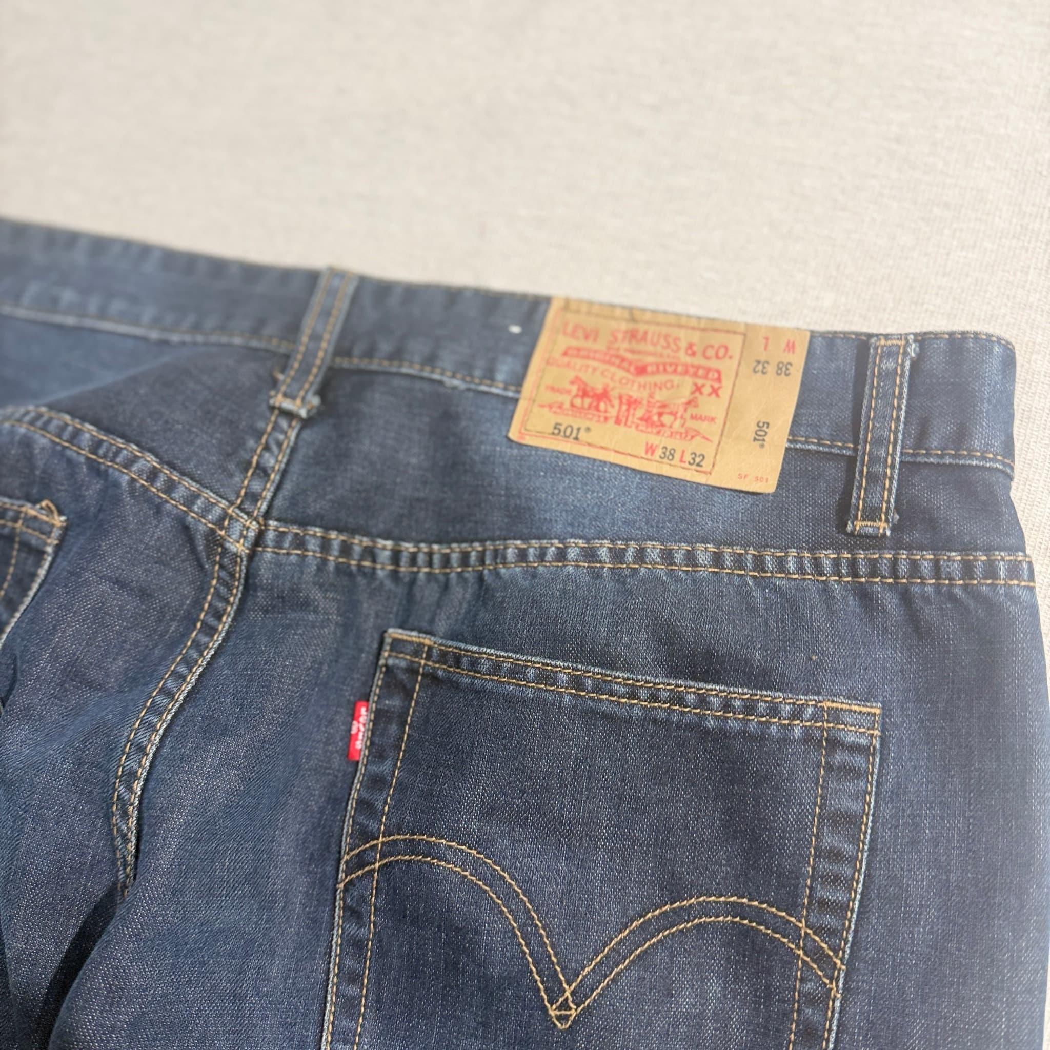 LEVI STRAUSS & CO. 501 Original Fit Blue Denim Jeans W38 L32 — photo 6 of 7