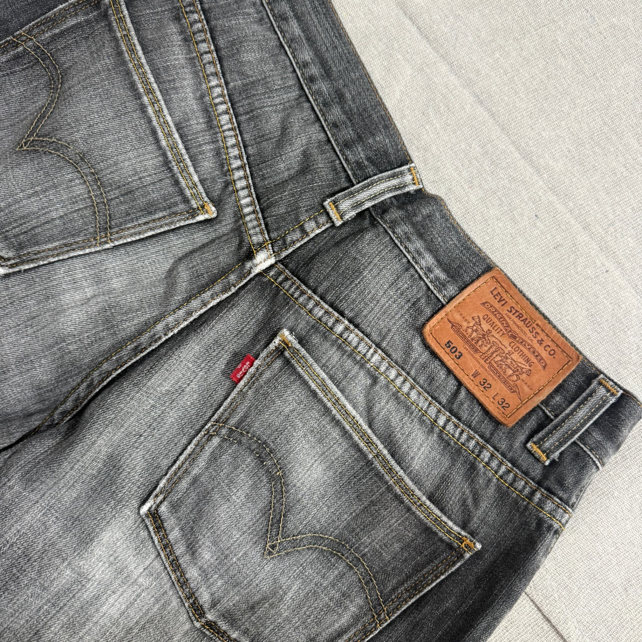 Levi Strauss & Co. 503 Regular Rise Bootcut Jeans Grey W32 L32 — photo 5 of 8