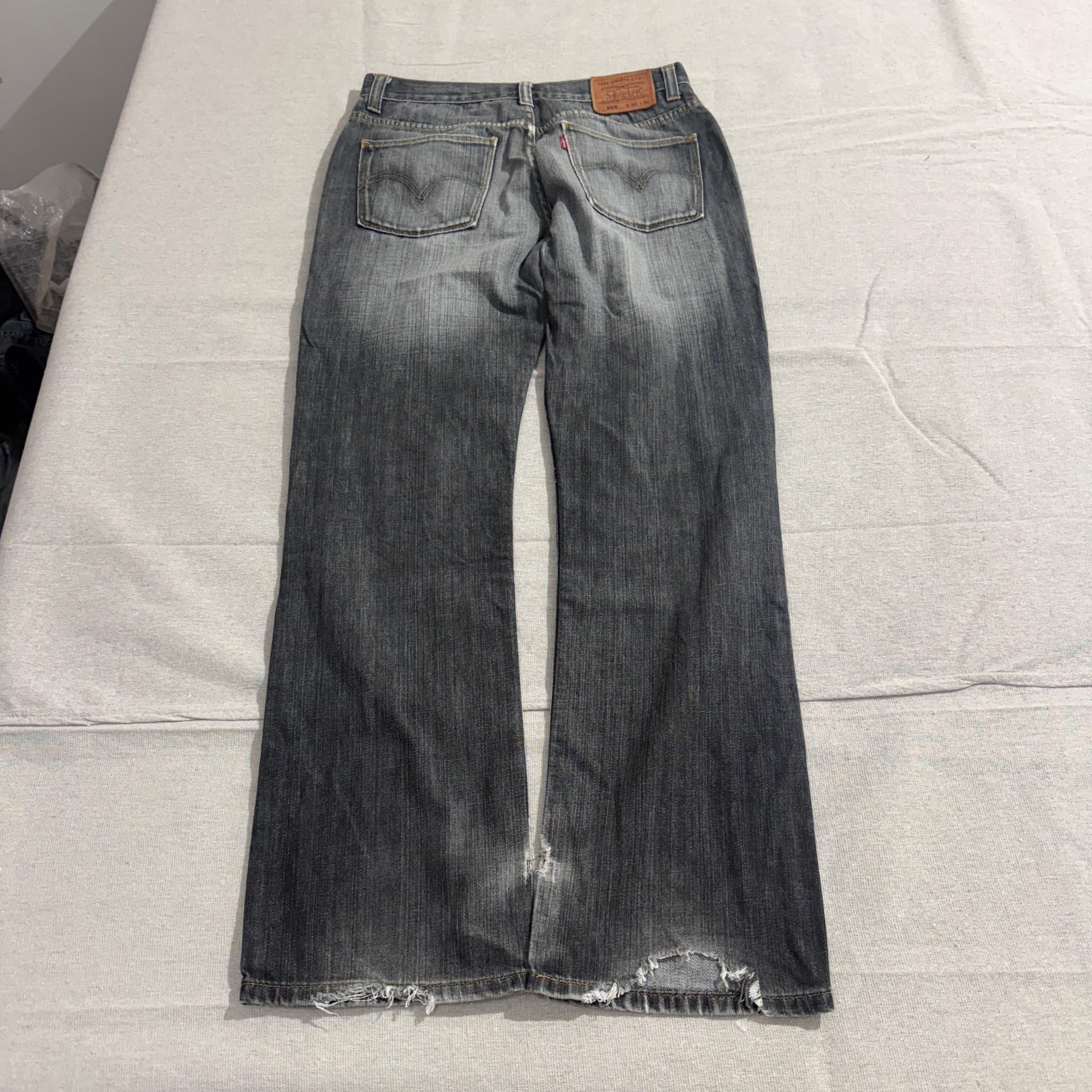 Levi Strauss & Co. 503 Regular Rise Bootcut Jeans Grey W32 L32 — photo 7 of 8