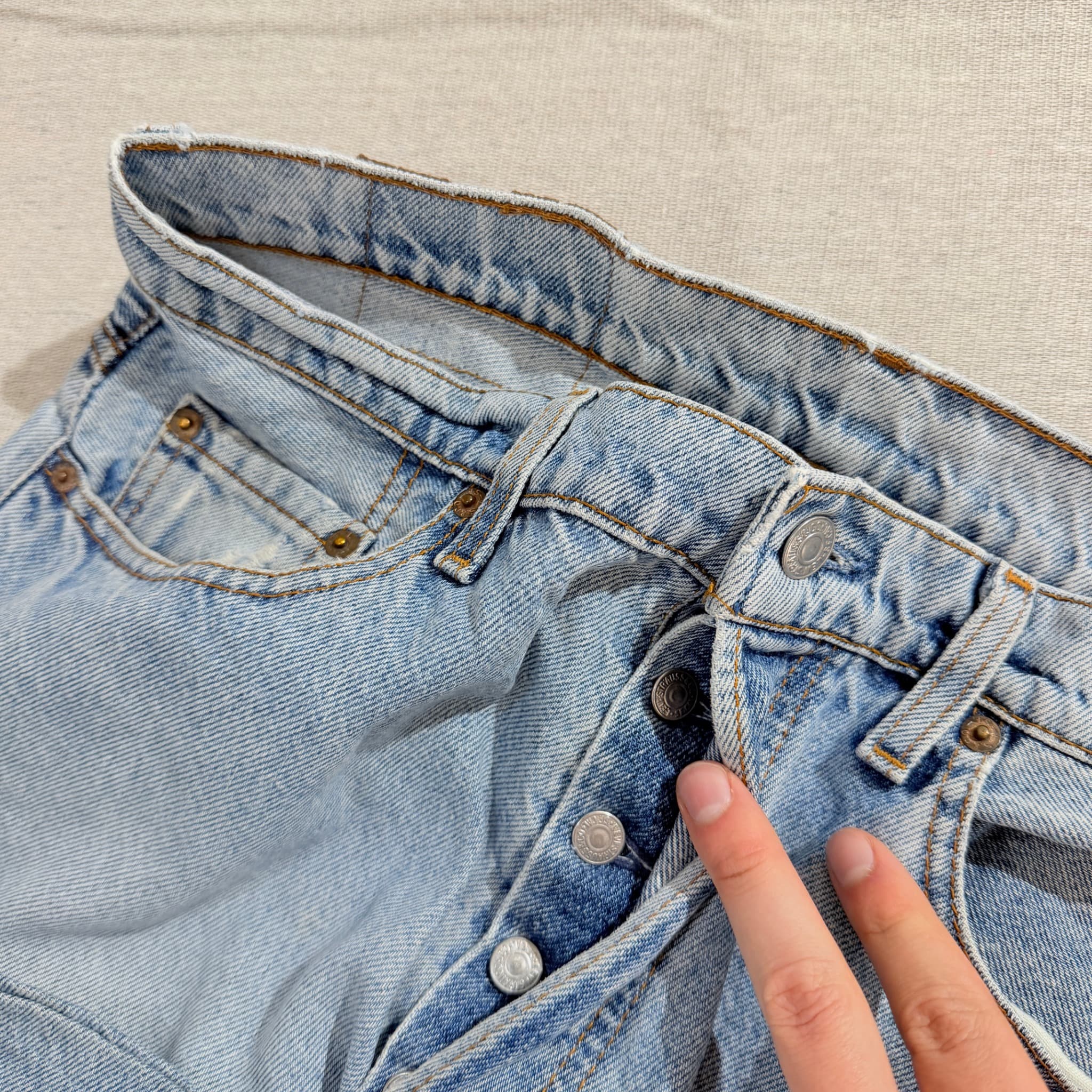 Levi Strauss & Co. 505 Original Fit Light Wash Denim Jeans — photo 4 of 7