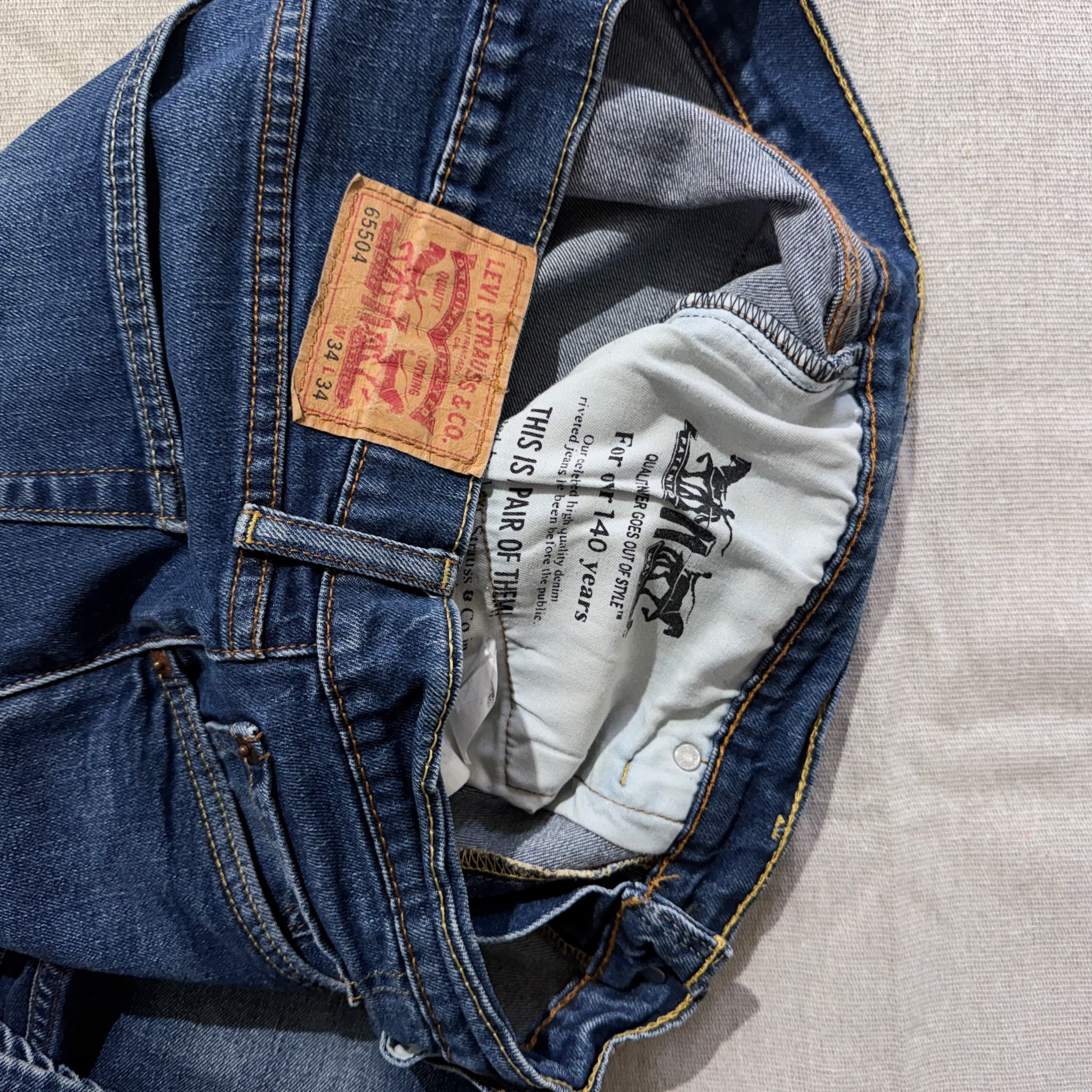 Levi Strauss & Co. 505 Regular Fit Blue Denim Jeans Size W34 L34 — photo 5 of 8