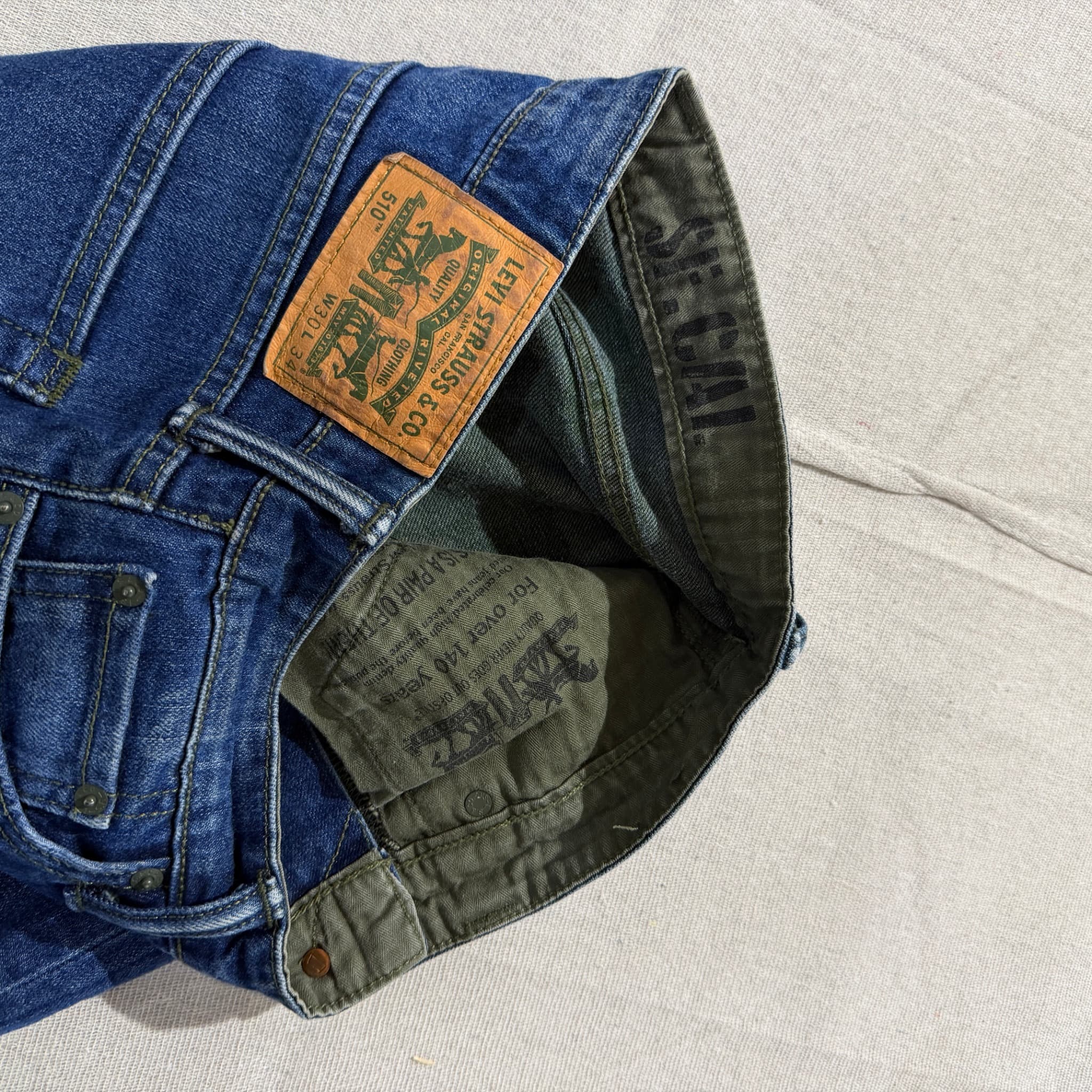 Levi Strauss & Co. 510 Slim Fit Jeans Blue Denim Men's W30 L34 — photo 5 of 9