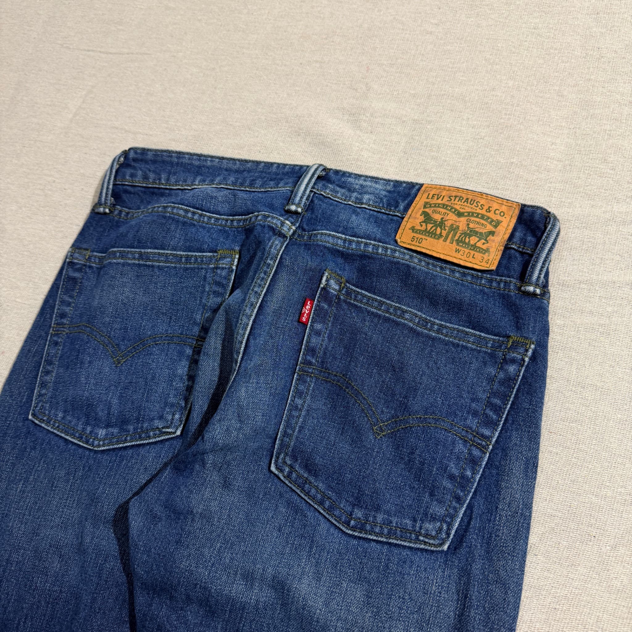 Levi Strauss & Co. 510 Slim Fit Jeans Blue Denim Men's W30 L34 — photo 8 of 9