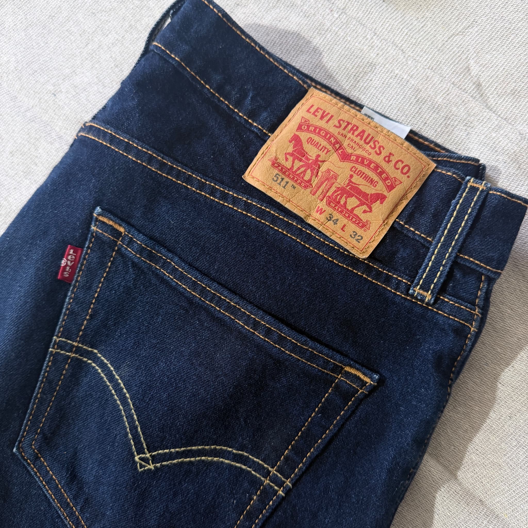 Levi Strauss & Co. 511 Slim Fit Dark Wash Denim Jeans W34 L32 — photo 7 of 8