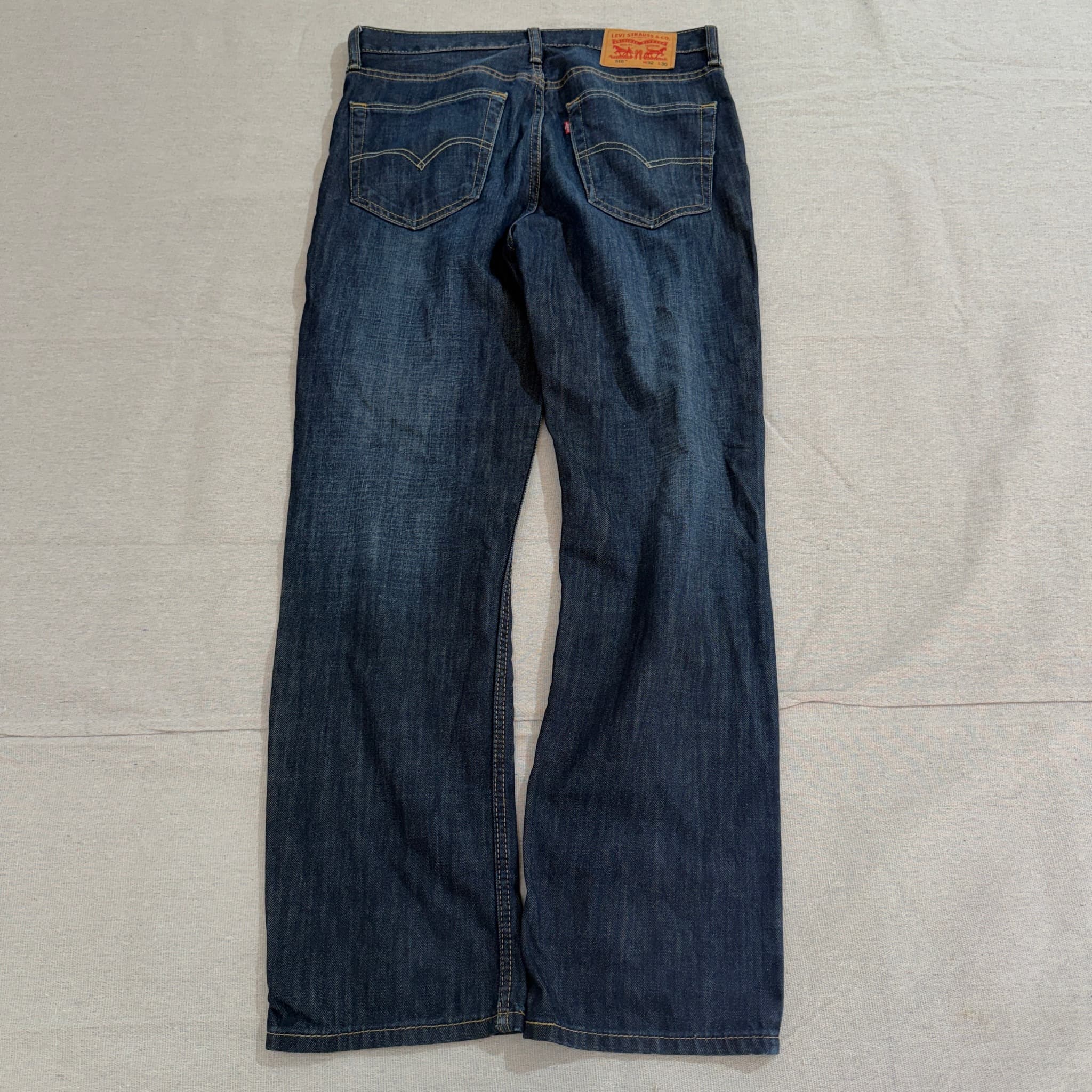 Levi Strauss & Co. 516 Regular Fit Jeans Dark Blue Denim Men's W32 L30 — photo 5 of 7