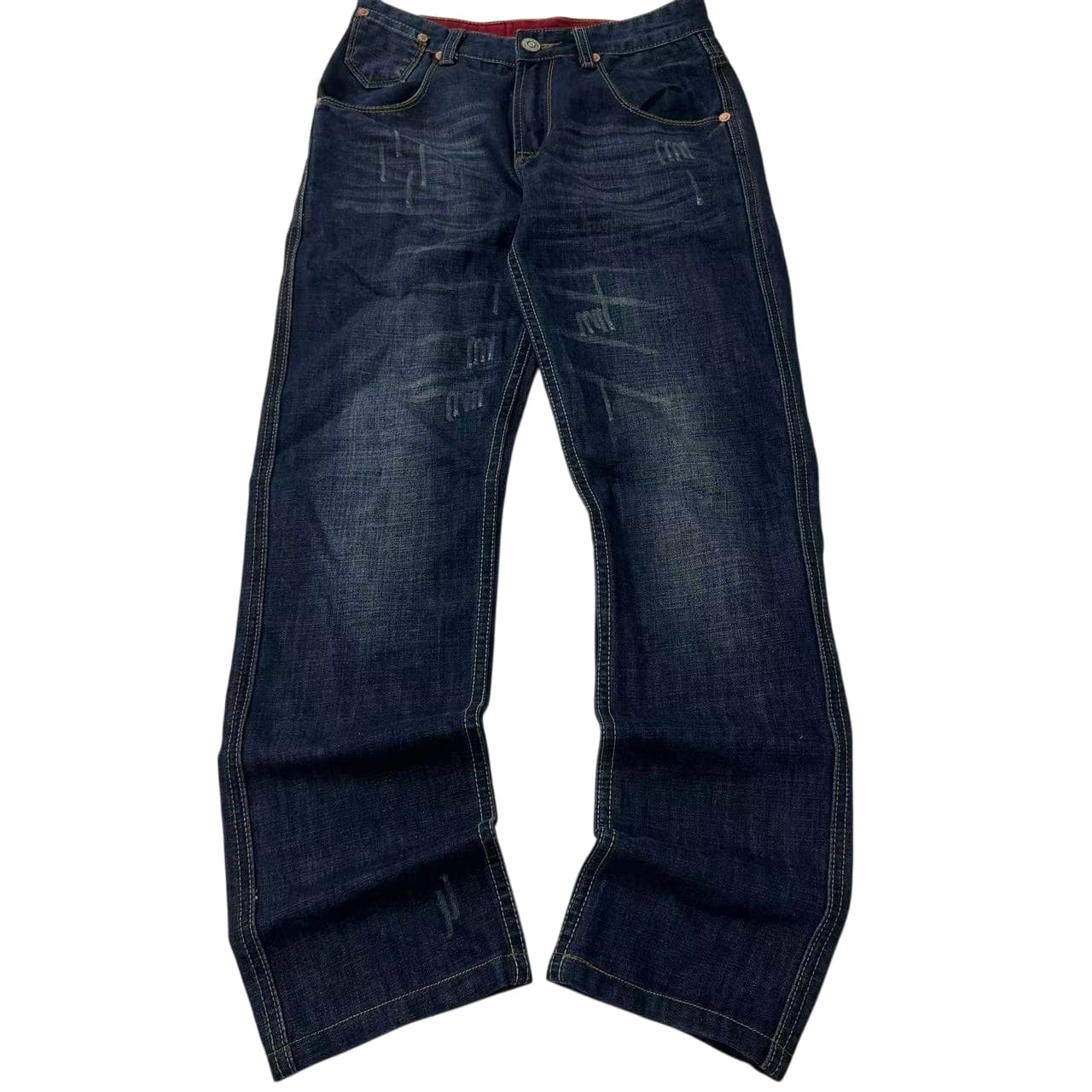 Levi Strauss & Co Dark Wash Distressed Denim Jeans — photo 1 of 11