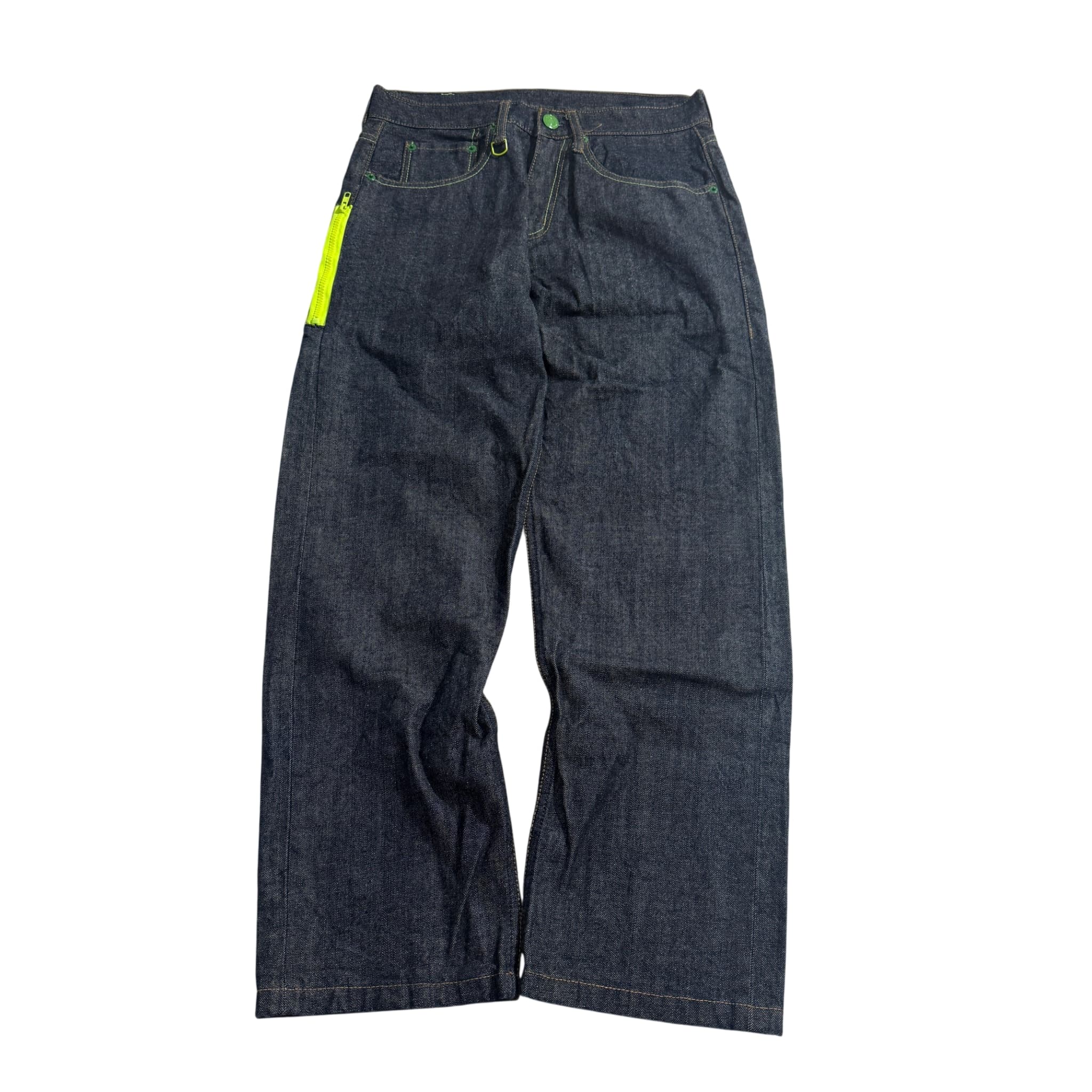Levi Strauss & Co. Fenom x Fragment Design Neon Zip Raw Denim Jeans Size 30 — photo 1 of 8