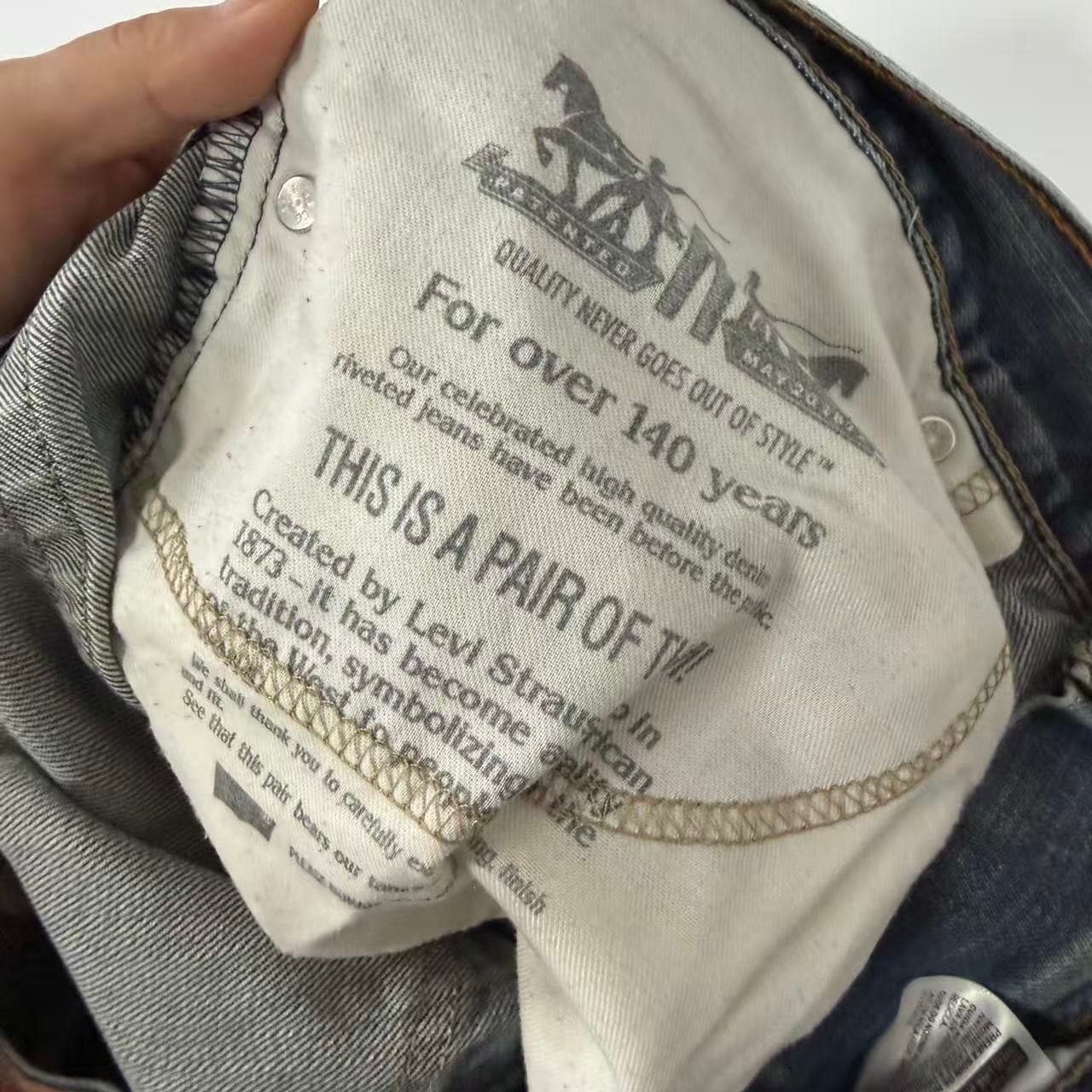 Levi Strauss & Co. Men's Blue Denim Jeans W38 L32 Straight Leg — photo 5 of 10