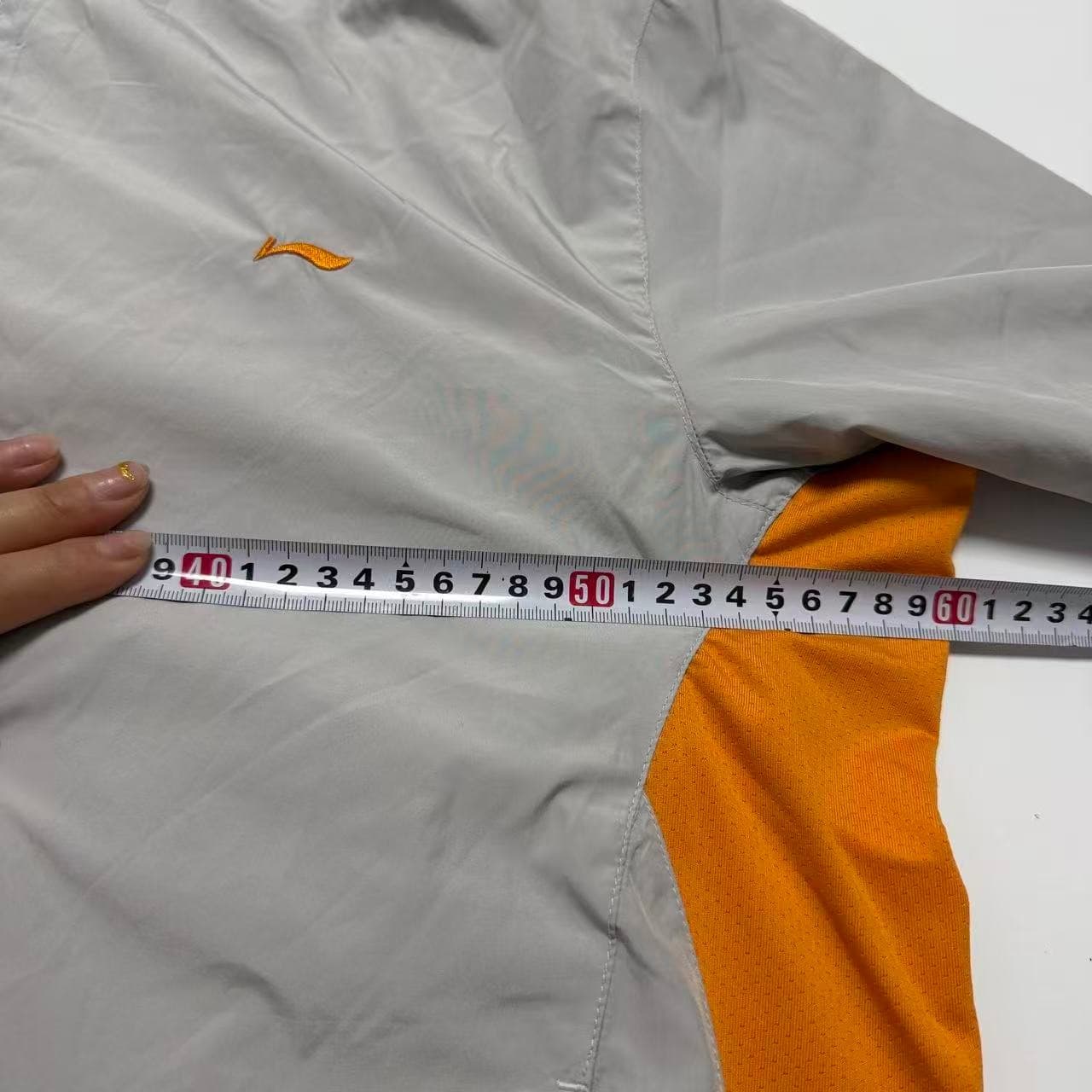 Li-Ning Vintage Grey and Orange Track Jacket — photo 3 of 7