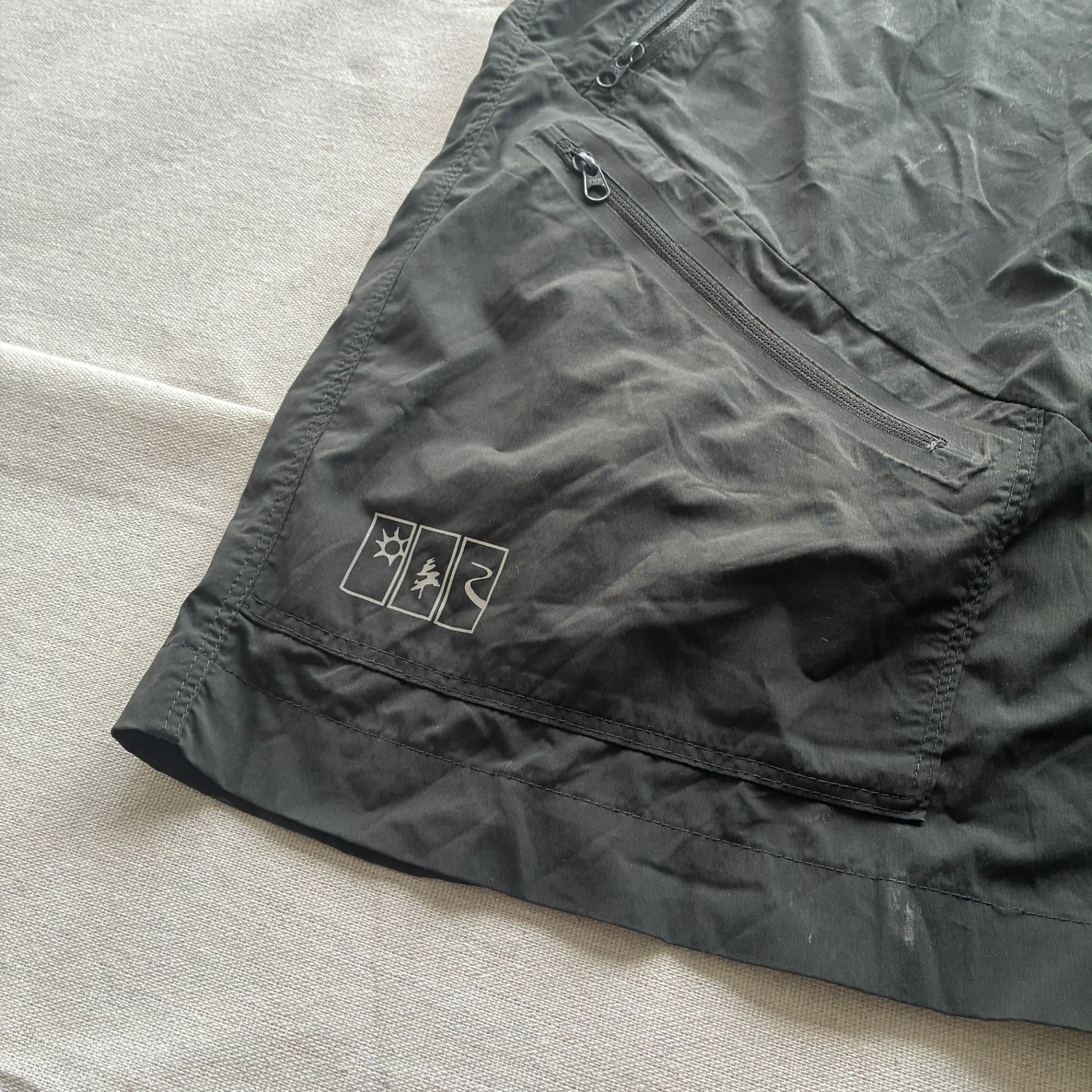LUBULUO Sahara Hiking Shorts Black Belted Cargo Utility Size M — photo 2 of 7