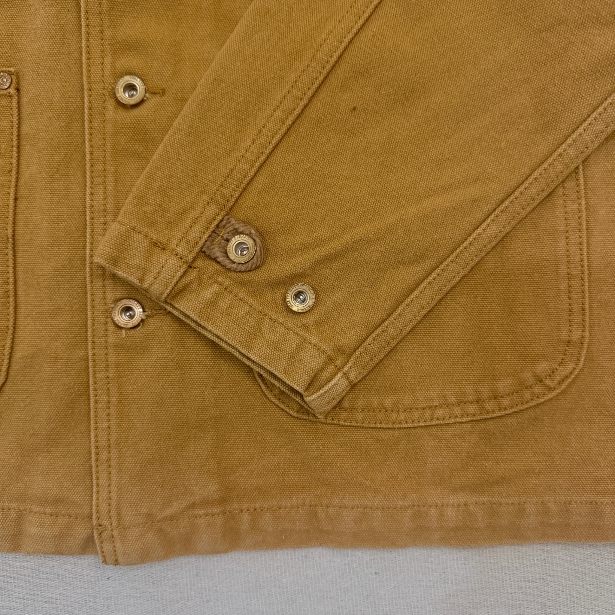Maden Retro Clothing Co Canvas Chore Coat Tan Brown Workwear Jacket — photo 4 of 7