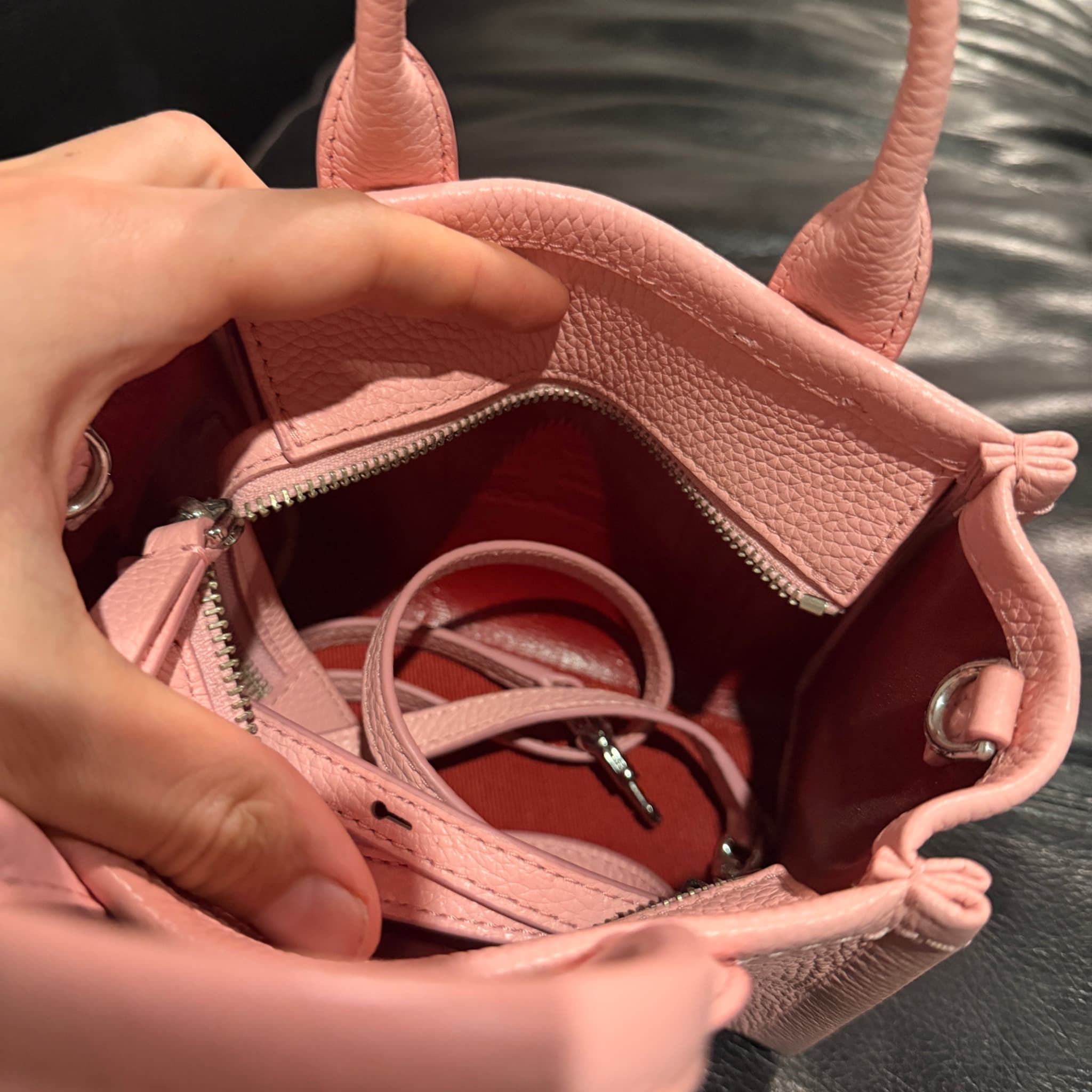 Marc Jacobs The Micro Tote Bag Pink Leather Handbag — photo 7 of 8