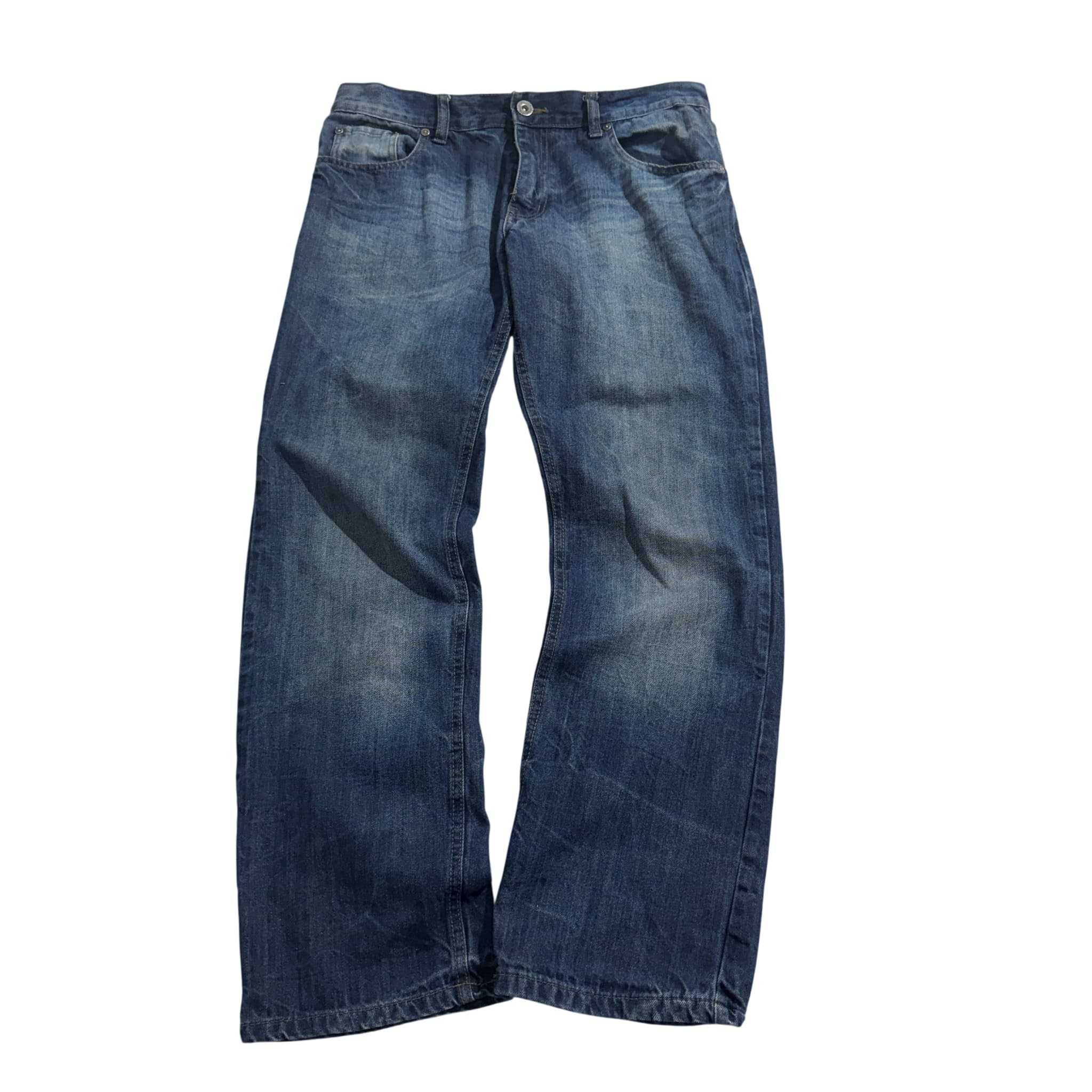 Men's Blue Straight Fit Denim Jeans W34 L32 — photo 1 of 6