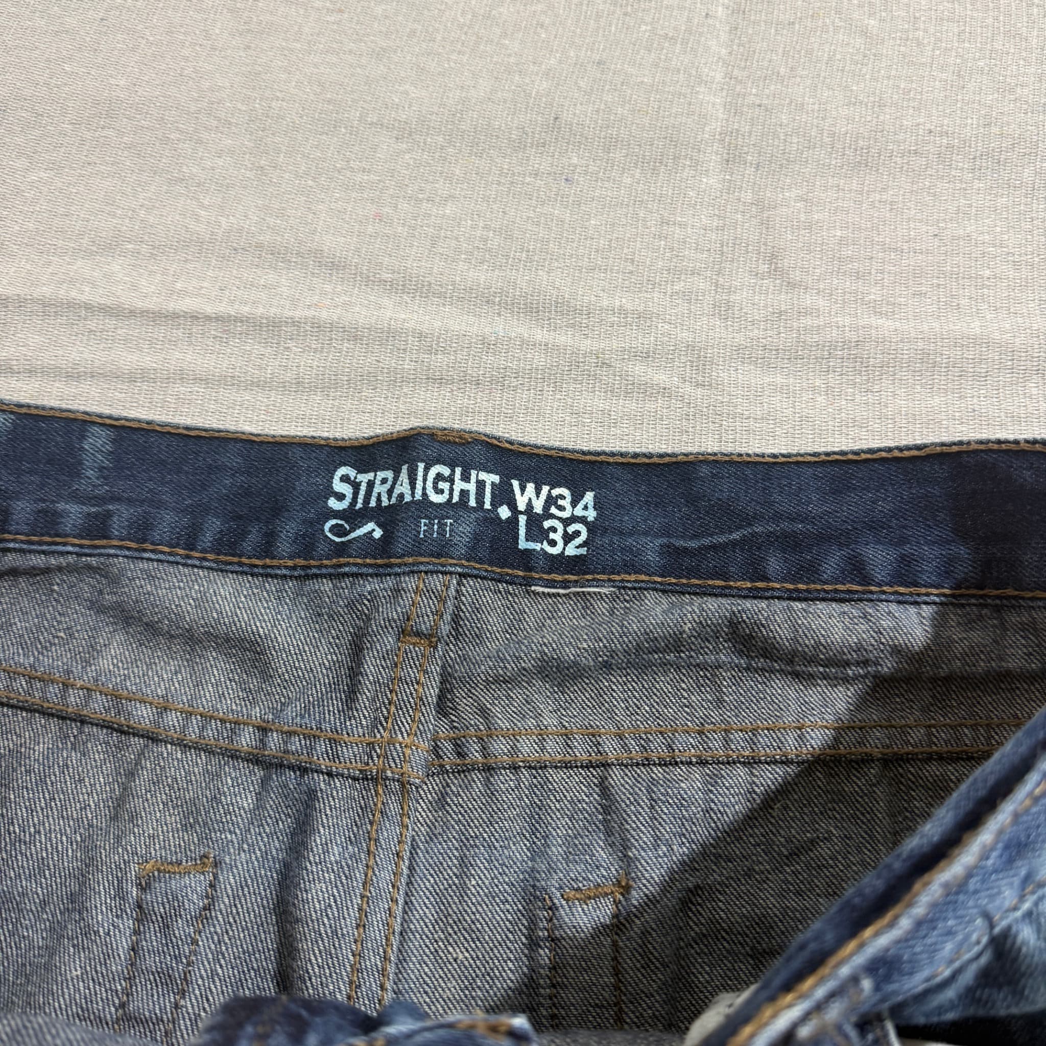 Men's Blue Straight Fit Denim Jeans W34 L32 — photo 4 of 6