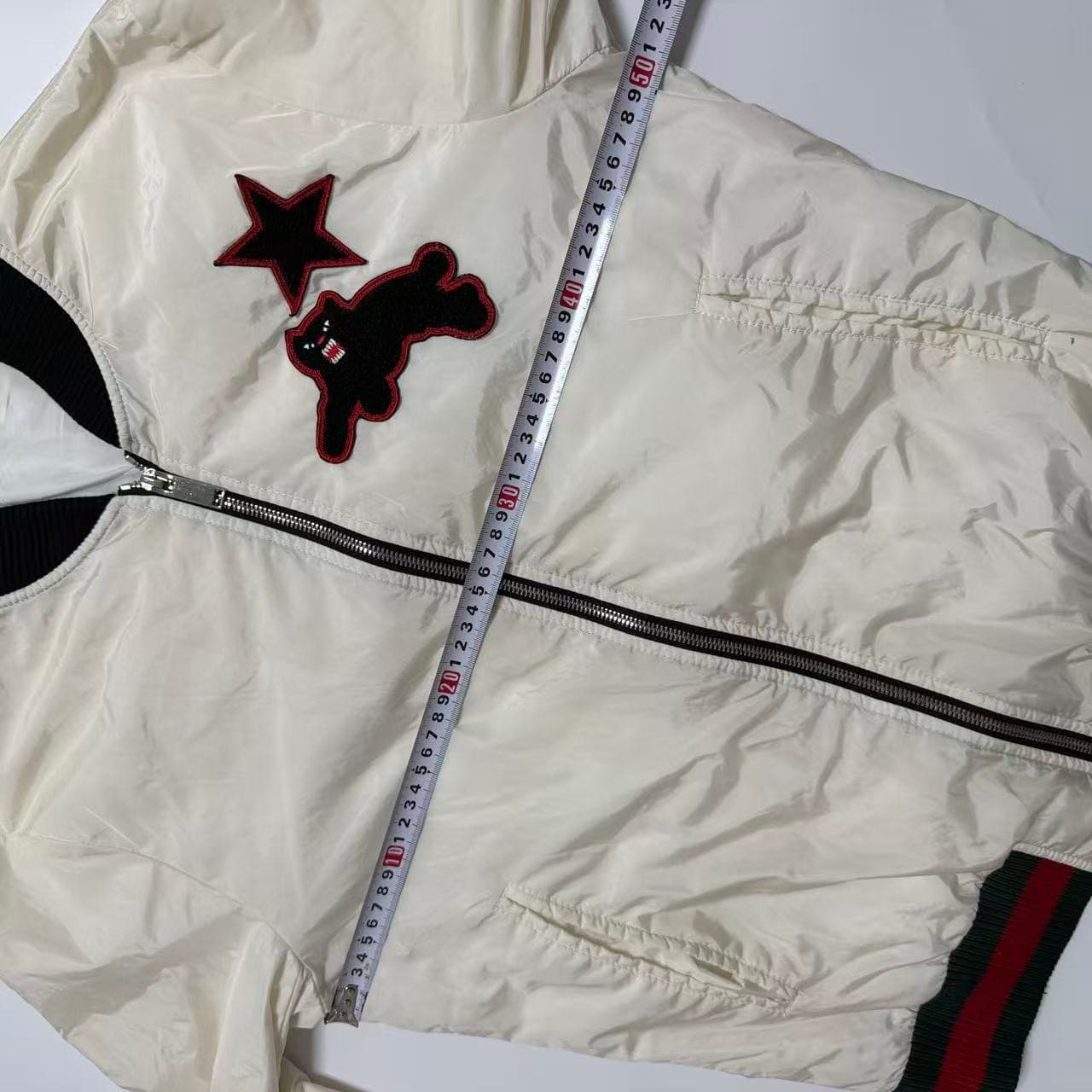 Mens Baggy Vintage 2000s Panther Star Bomber Jacket — photo 4 of 6