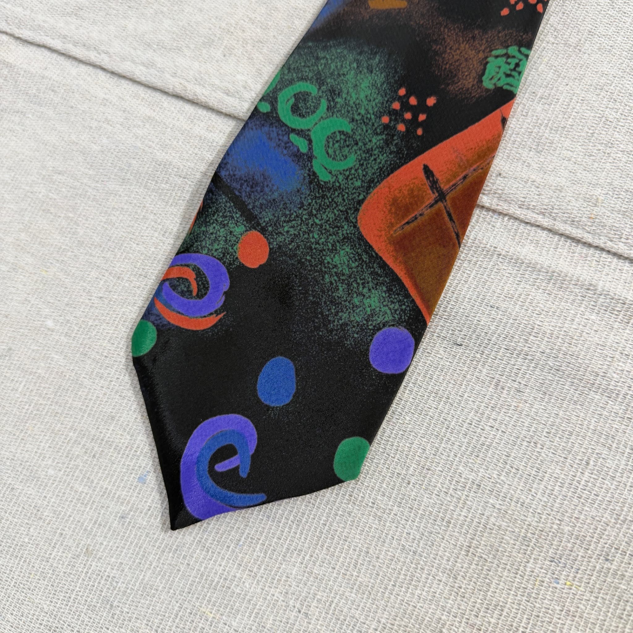 Monsieur Givenchy Vintage Abstract Memphis Style Necktie — photo 2 of 5