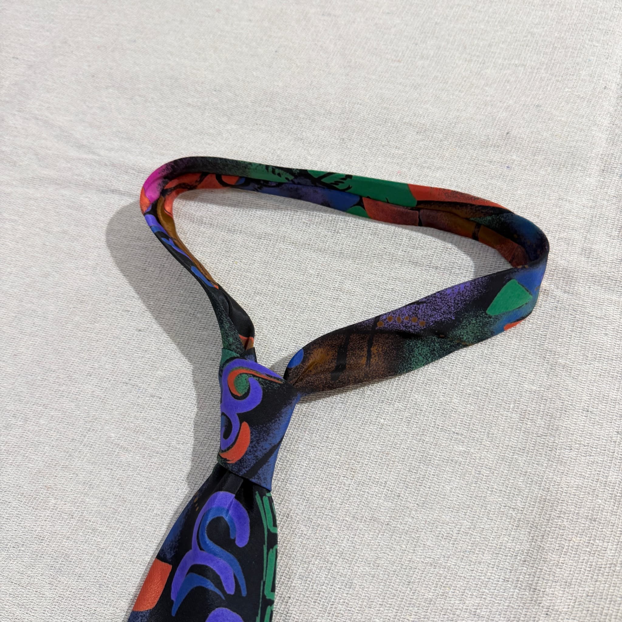 Monsieur Givenchy Vintage Abstract Memphis Style Necktie — photo 3 of 5