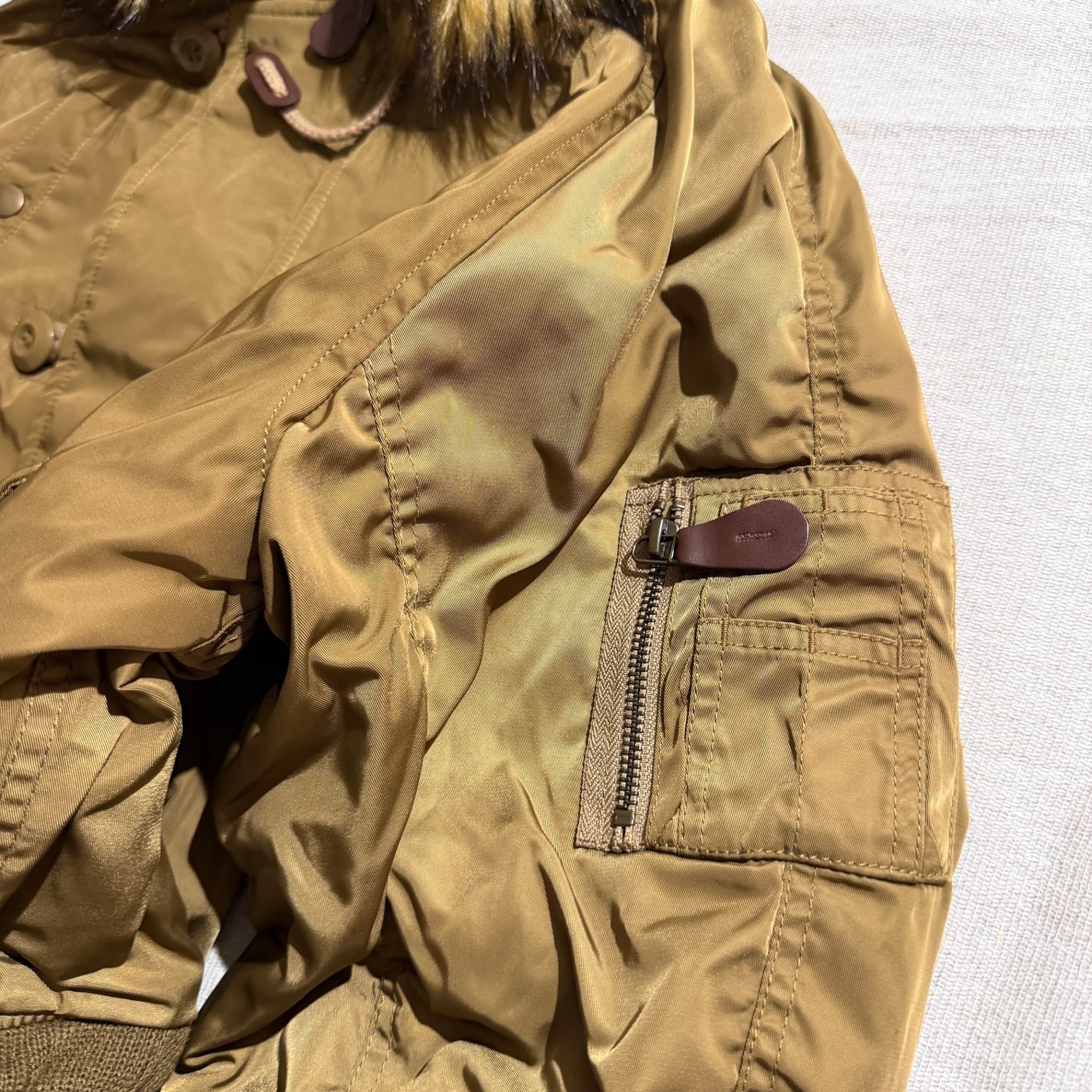 Moussy Brown Faux Fur Hood Bomber Jacket — photo 3 of 10