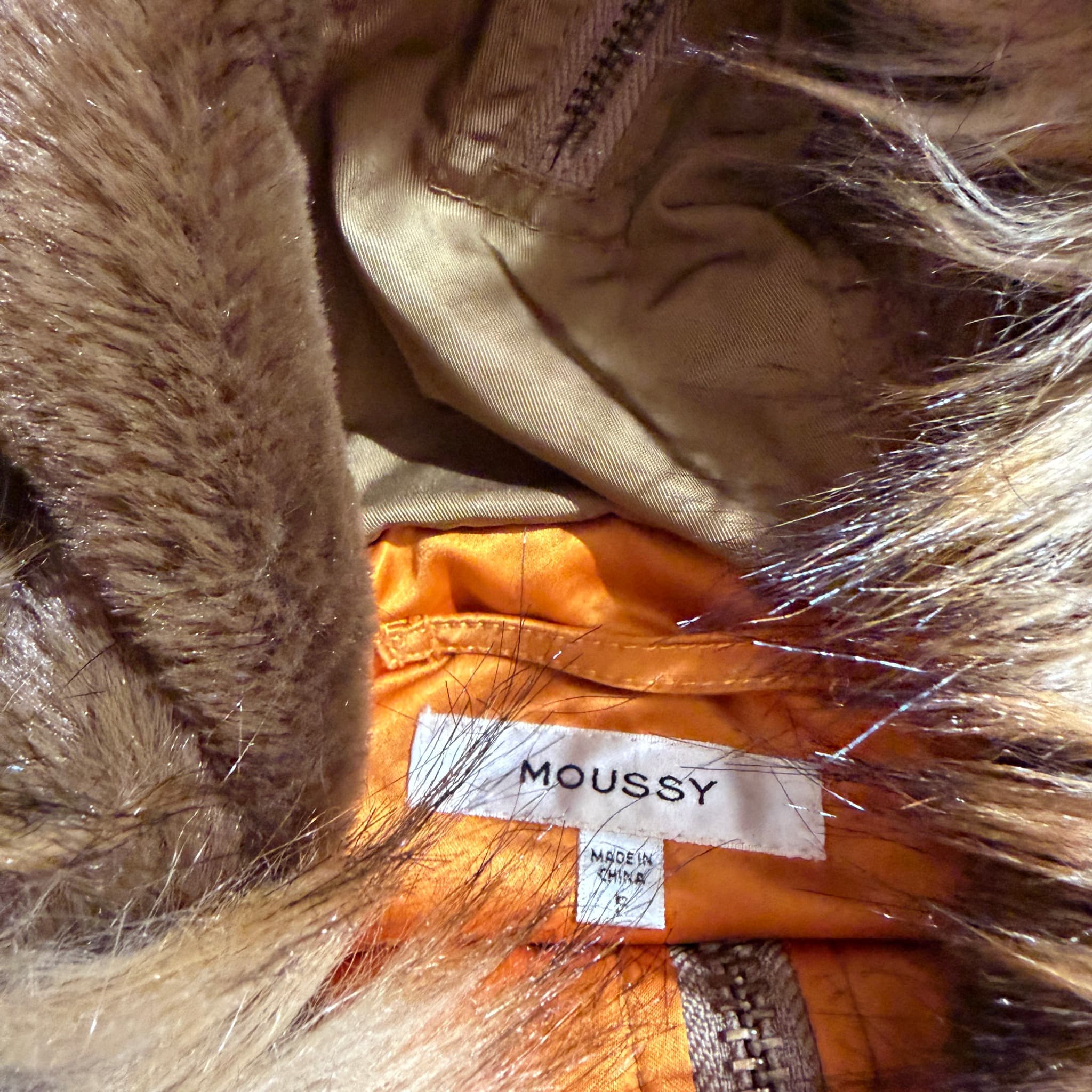 Moussy Brown Faux Fur Hood Bomber Jacket — photo 6 of 10