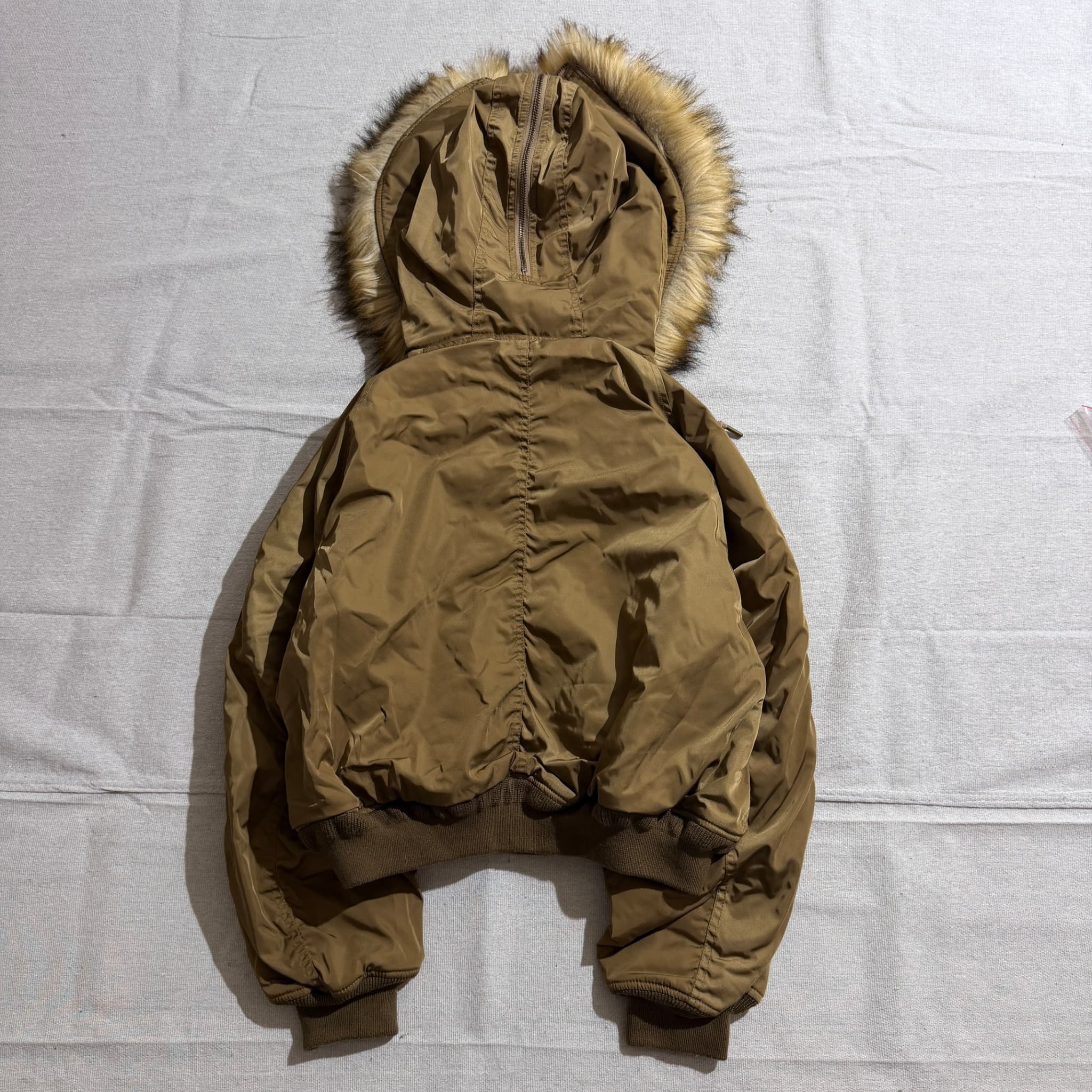 Moussy Brown Faux Fur Hood Bomber Jacket — photo 7 of 10