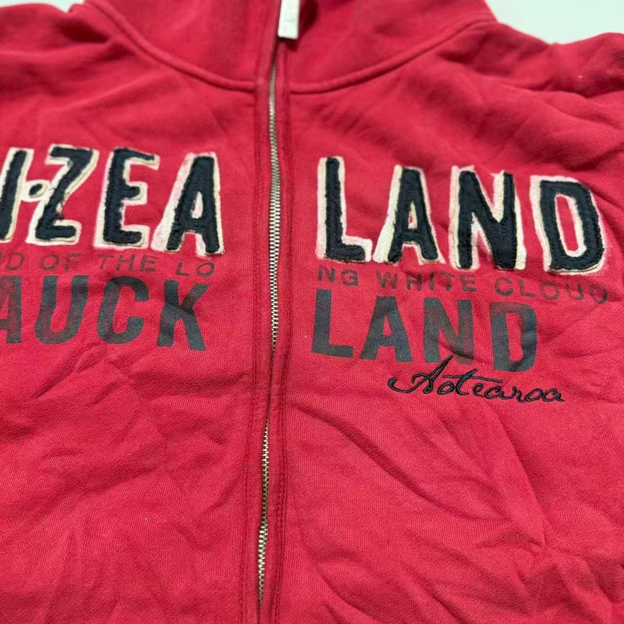 N.Z.A. New Zealand Auckland New Zealand Auckland New Zealand Auckland Red Zip-Up Sweatshirt XXL — photo 5 of 8