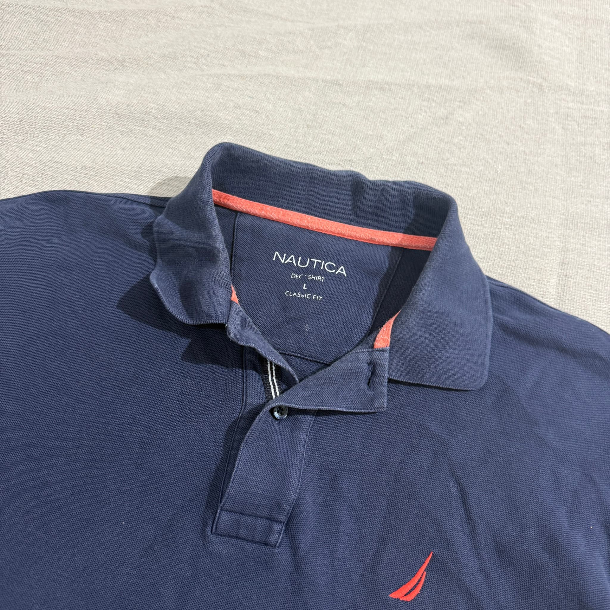 Nautica Classic Fit Polo Shirt Navy Blue Size L — photo 2 of 5