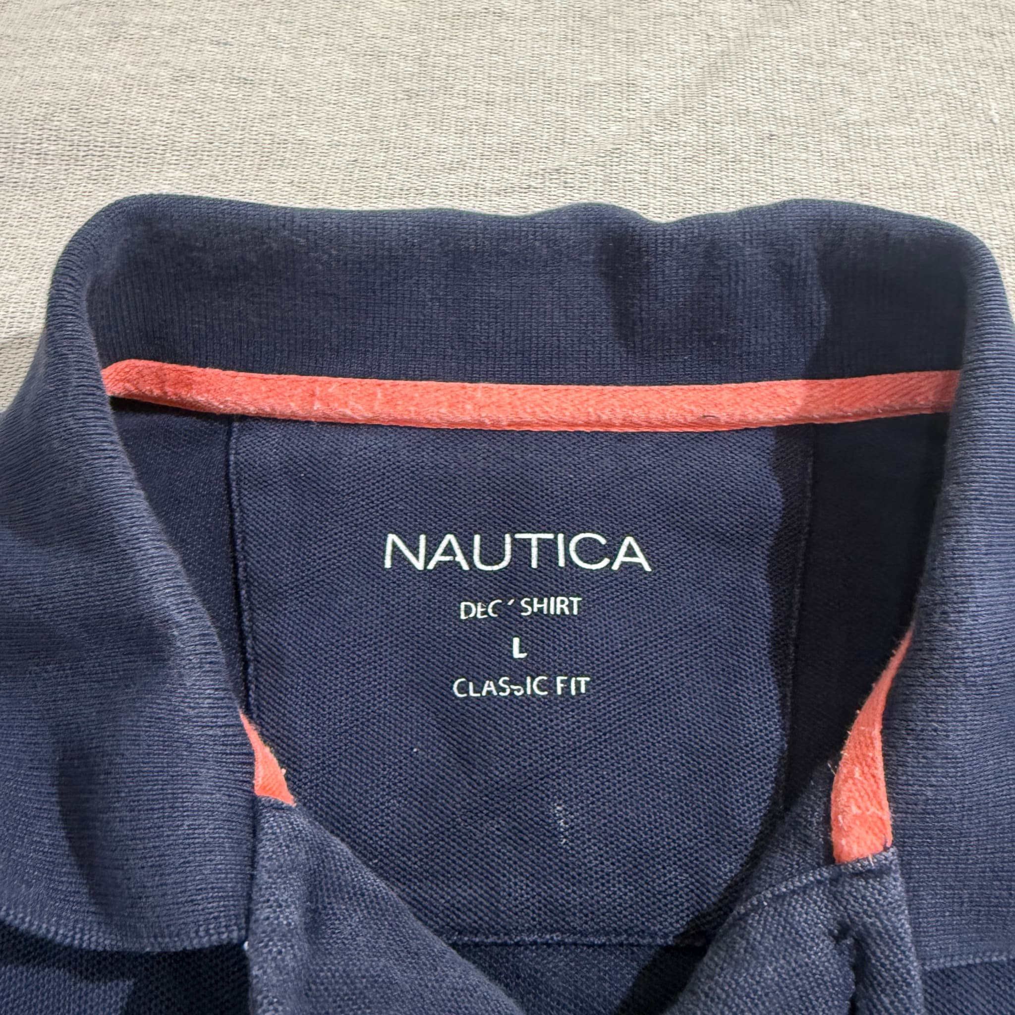 Nautica Classic Fit Polo Shirt Navy Blue Size L — photo 3 of 5