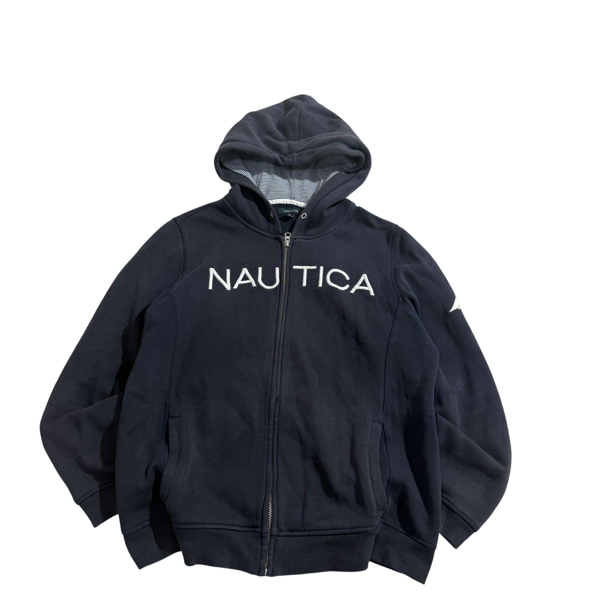 Nautica Men's Navy Blue Full-Zip Embroidered Logo Hoodie — photo 1 of 6