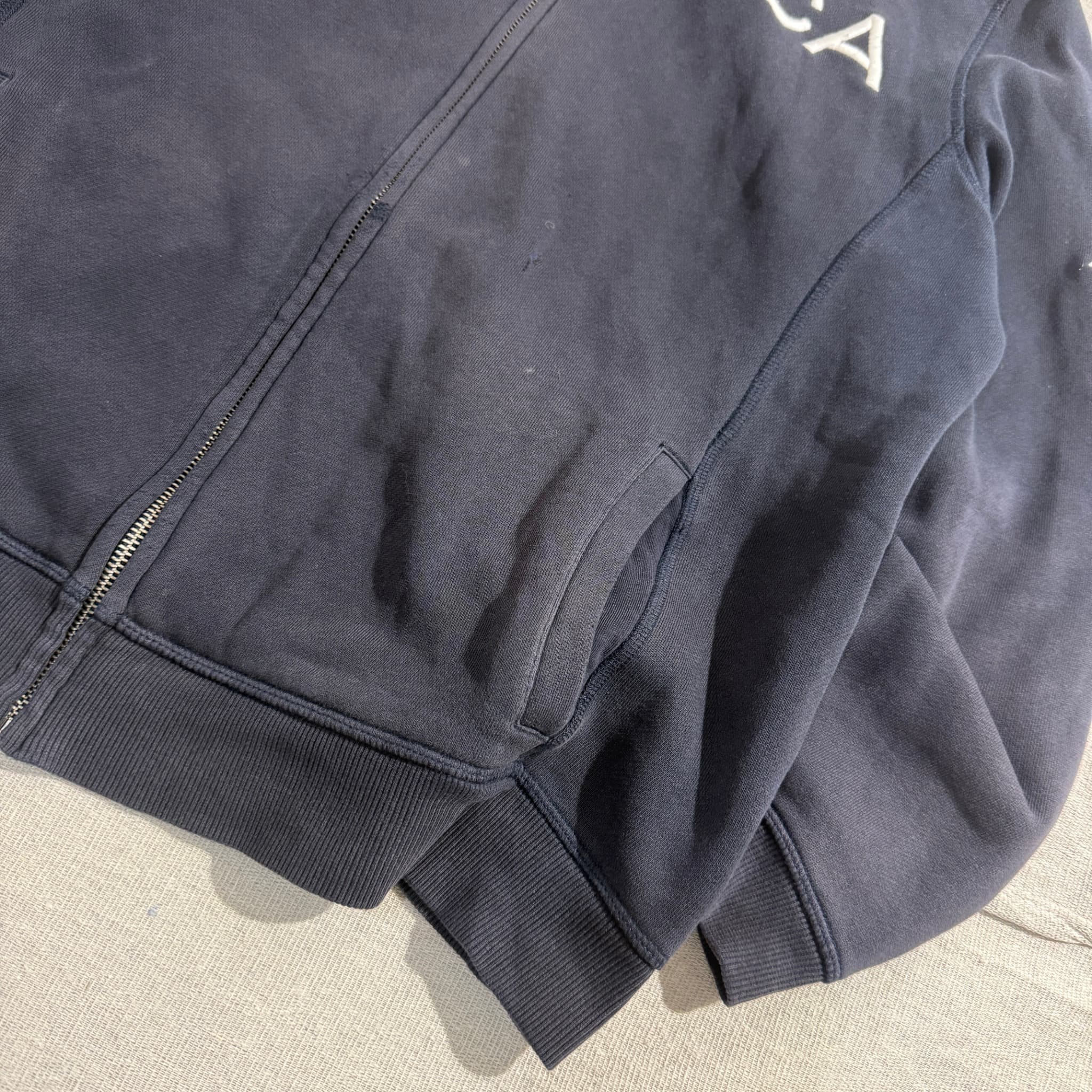 Nautica Men's Navy Blue Full-Zip Embroidered Logo Hoodie — photo 2 of 6