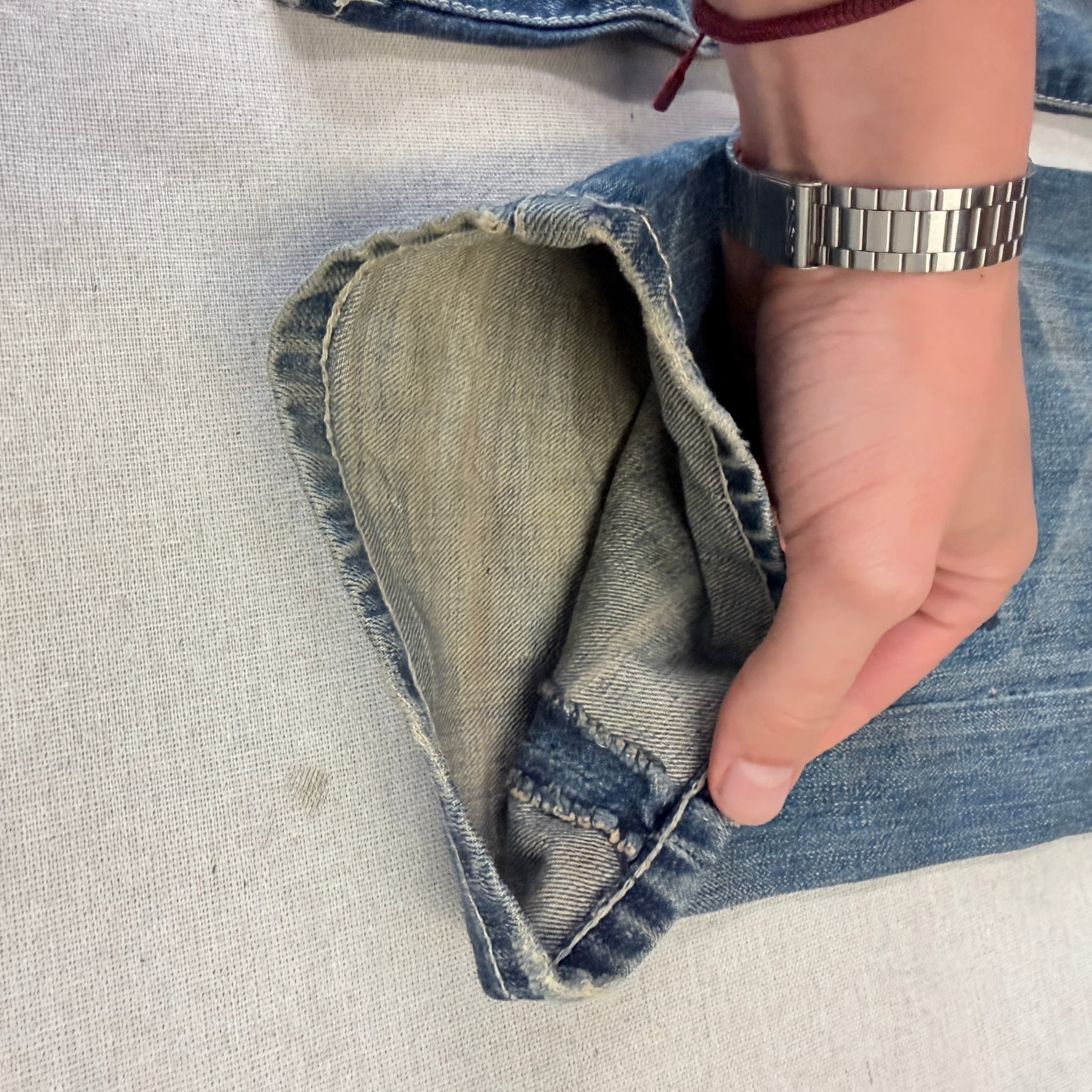 Neighborhood Savage Level 4 Distressed Denim Jeans Blue Size S — photo 3 of 13