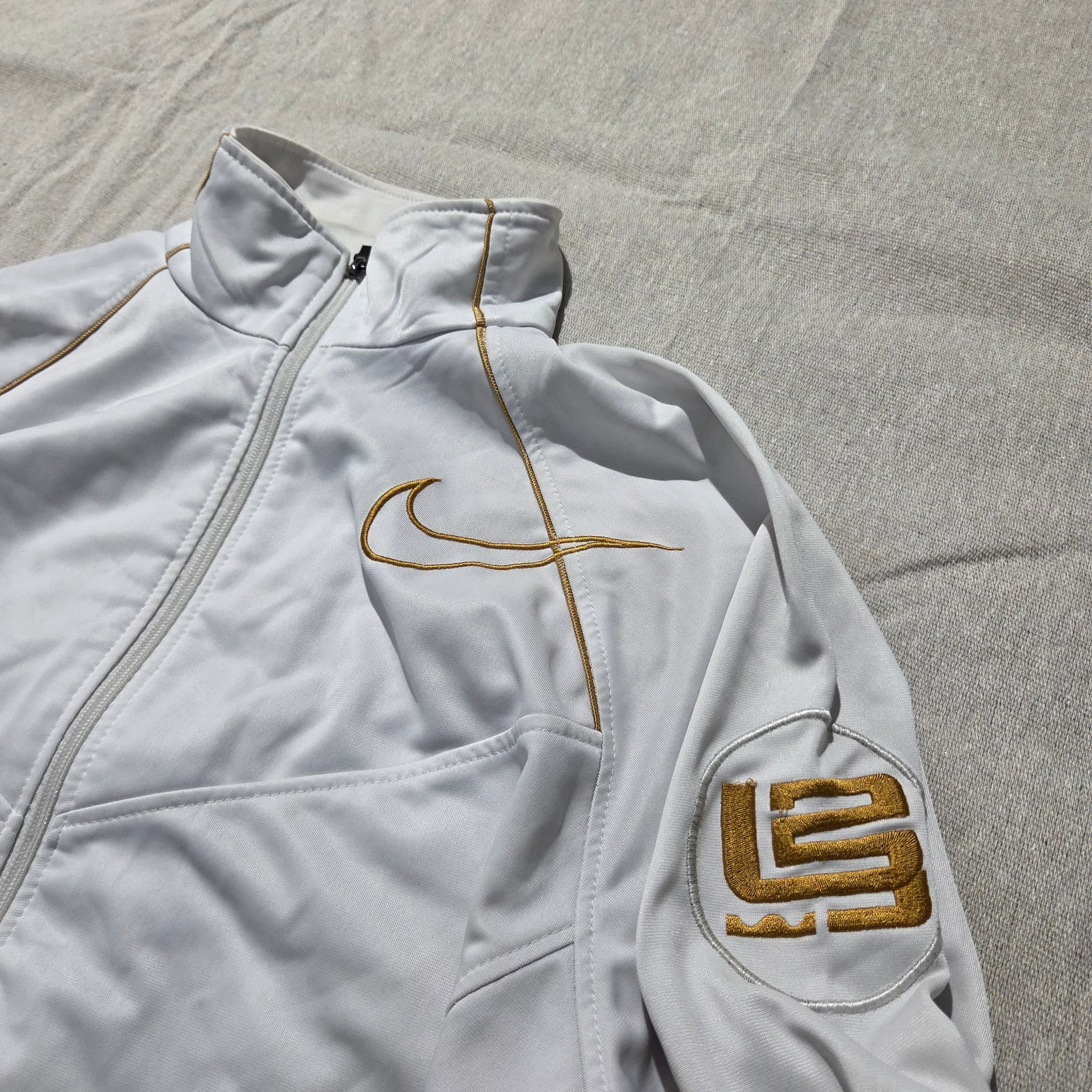 Nike Air Force 1 Track Jacket White Gold Baggy Vintage 2000s Release — photo 4 of 6