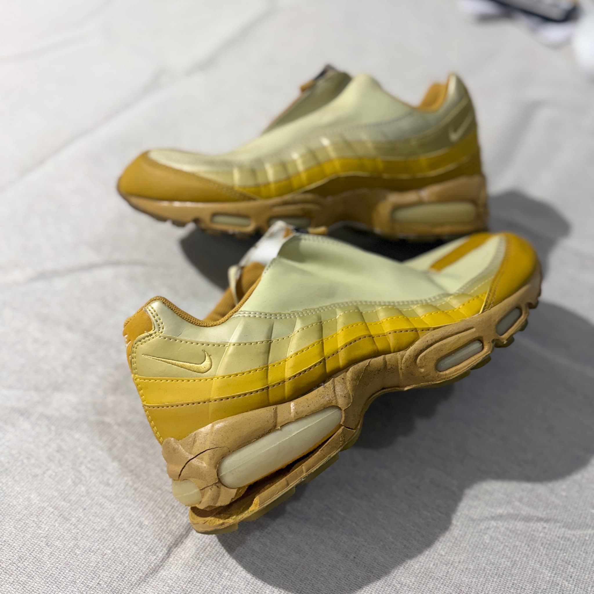Nike Air Max 95 Zip Wheat Sneakers Yellow Size US 12 — photo 2 of 11