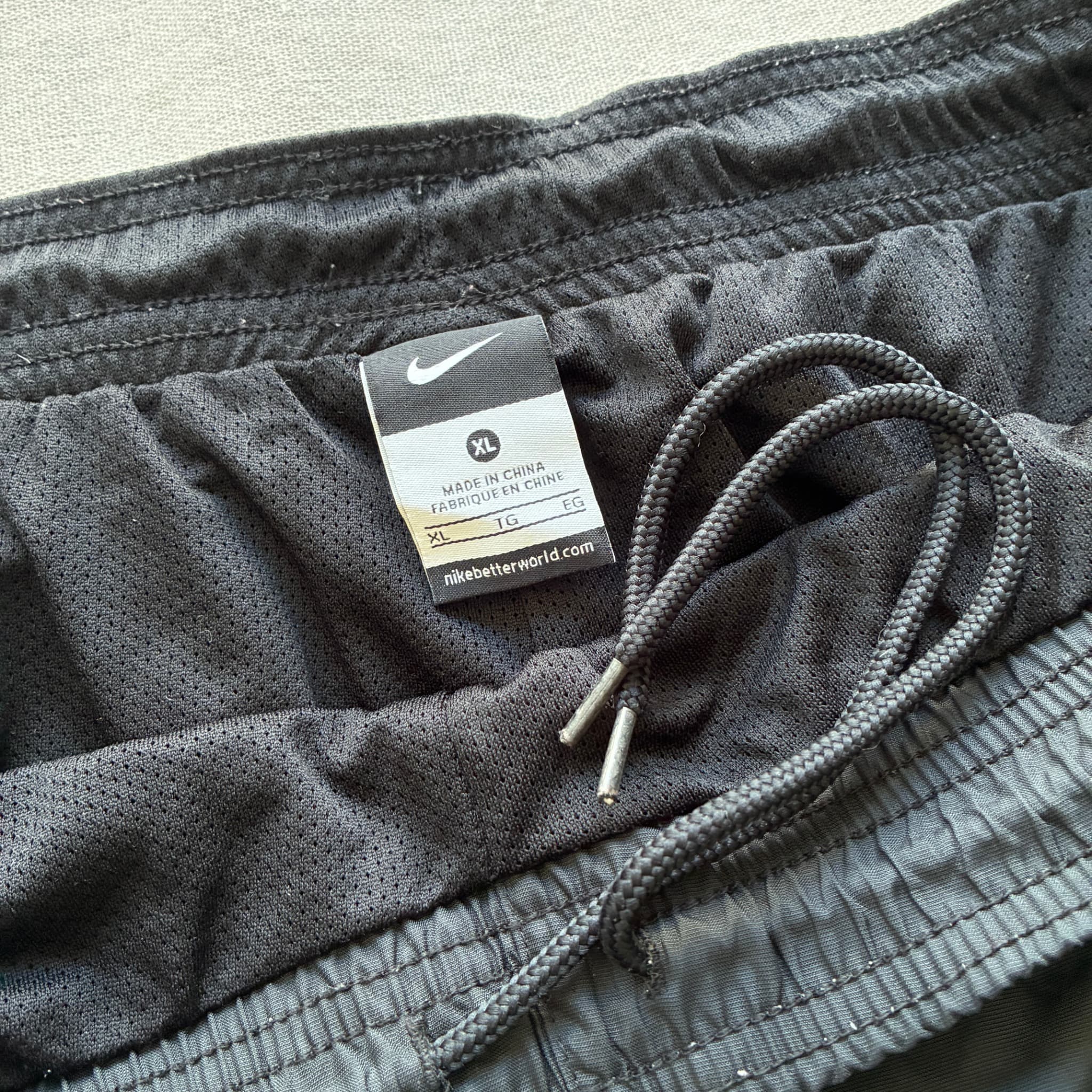 Nike Black Nylon Track Pants Baggy Vintage 2000s Release Size XL — photo 4 of 7