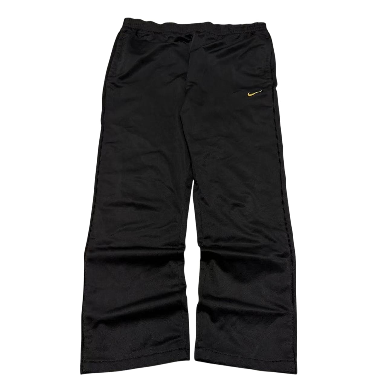 Nike Black Track Pants Gold Swoosh Y2K — photo 1 of 10