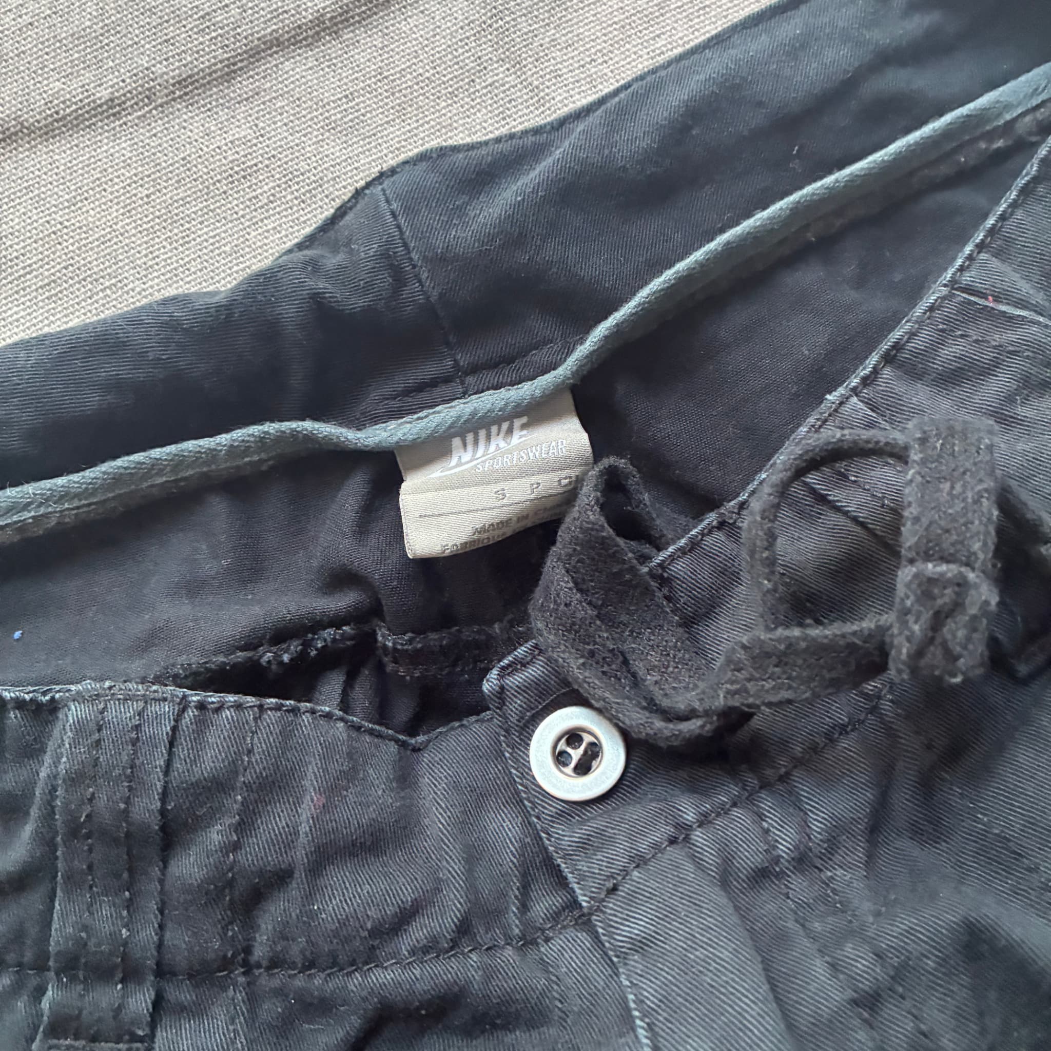 Nike Cargo Shorts Black Baggy Vintage 2000s Release Size S — photo 4 of 7