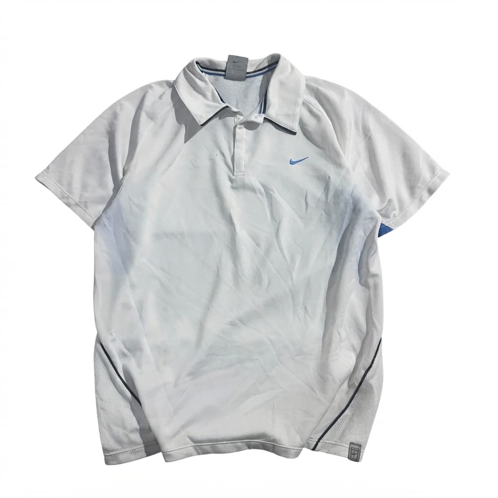 Nike Court Tennis Polo Shirt White Blue Size L — photo 1 of 6