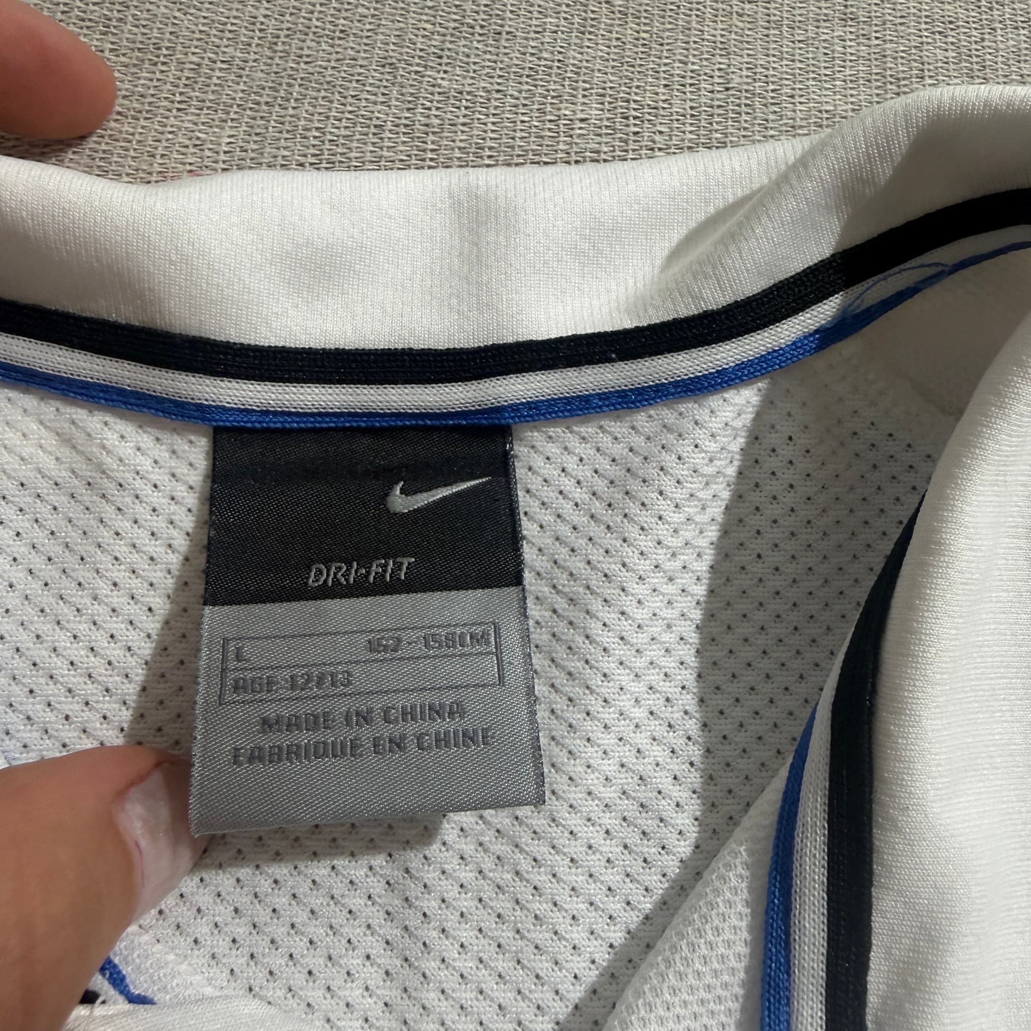 Nike Court Tennis Polo Shirt White Blue Size L — photo 4 of 6