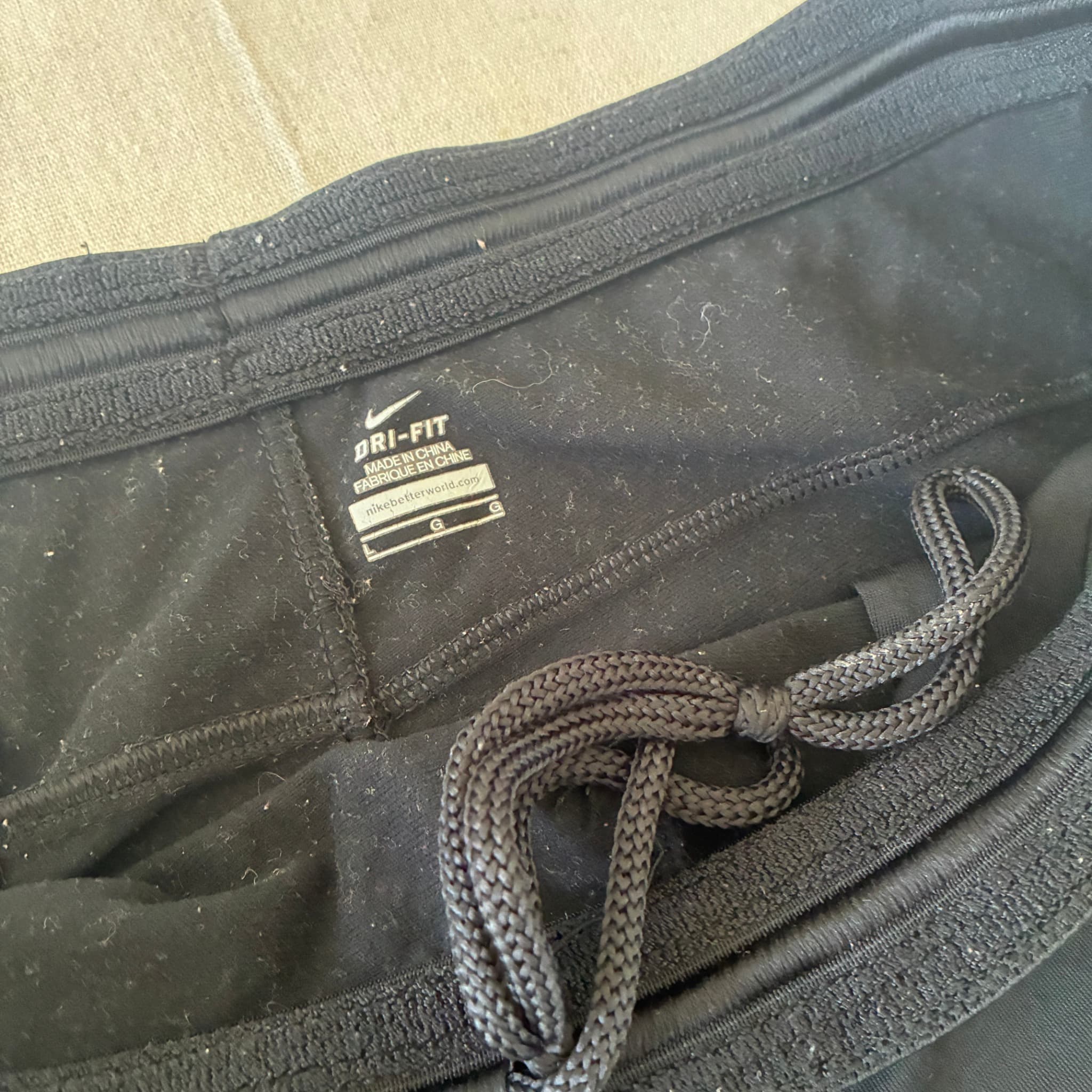 Nike Dri-FIT Men's Black Training Pants With Zippered Cuffs Size Large — photo 5 of 12